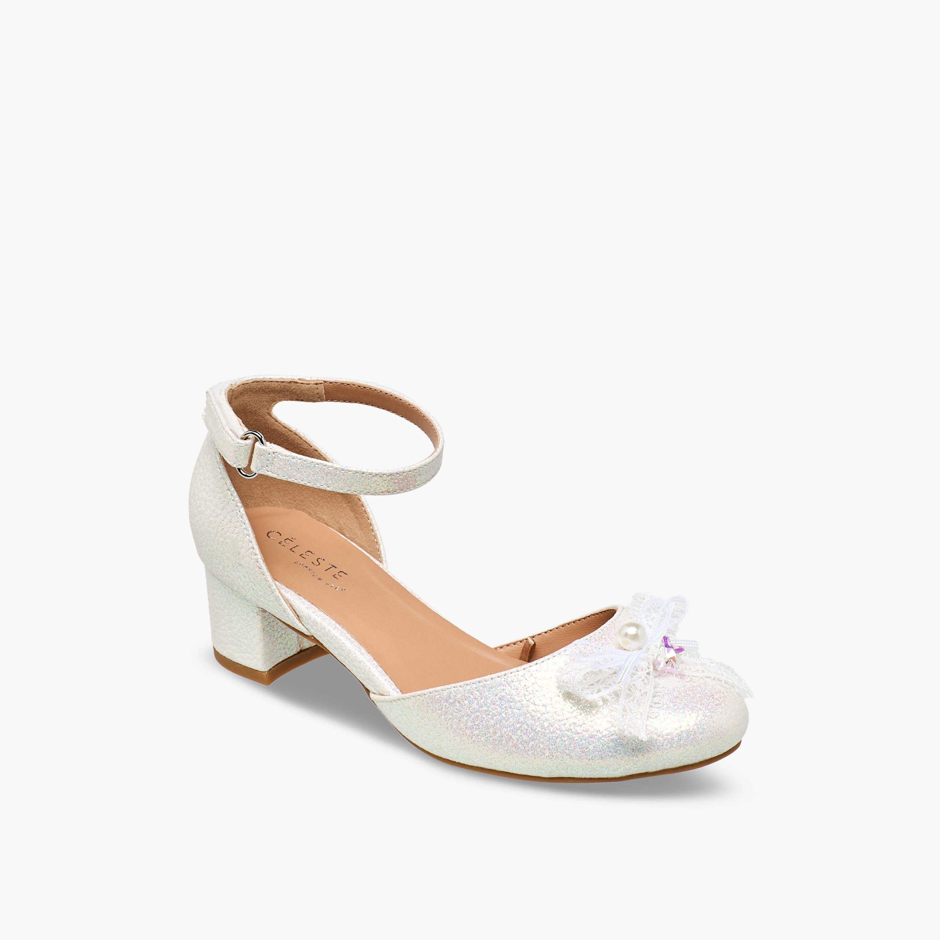 Celeste Girls Bow Embellished Block Heel Sandals-girls-shoes-sandals-image-2