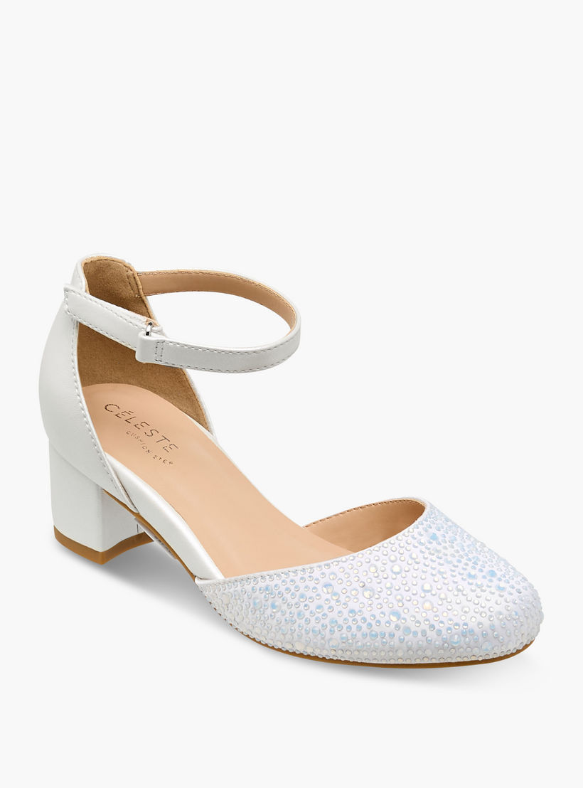 Celeste Girls Embellished Block Heel Sandals-girls-shoes-sandals-image-2