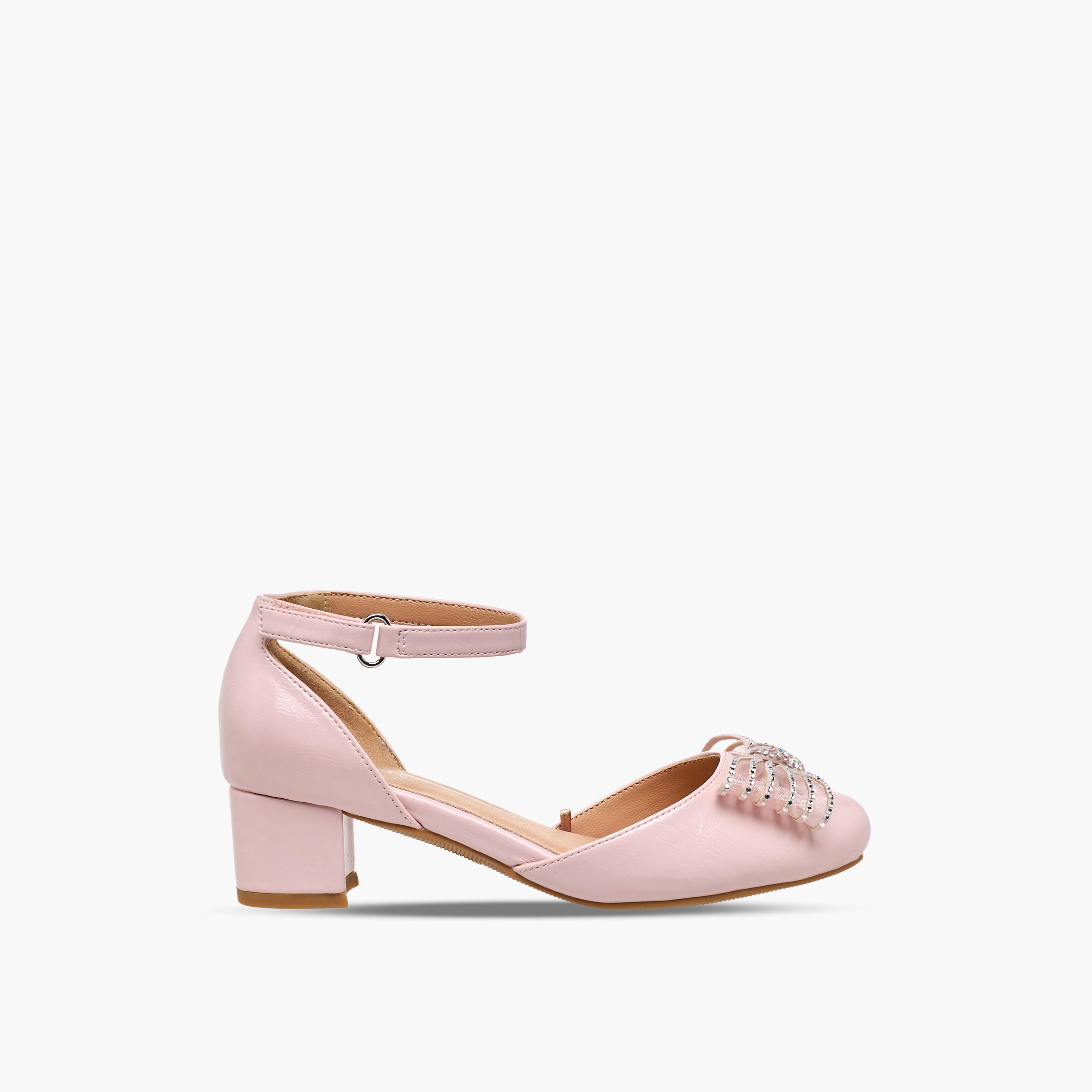 Celeste Girls Bow Embellished Block Heel Sandals-girls-shoes-sandals-image-3