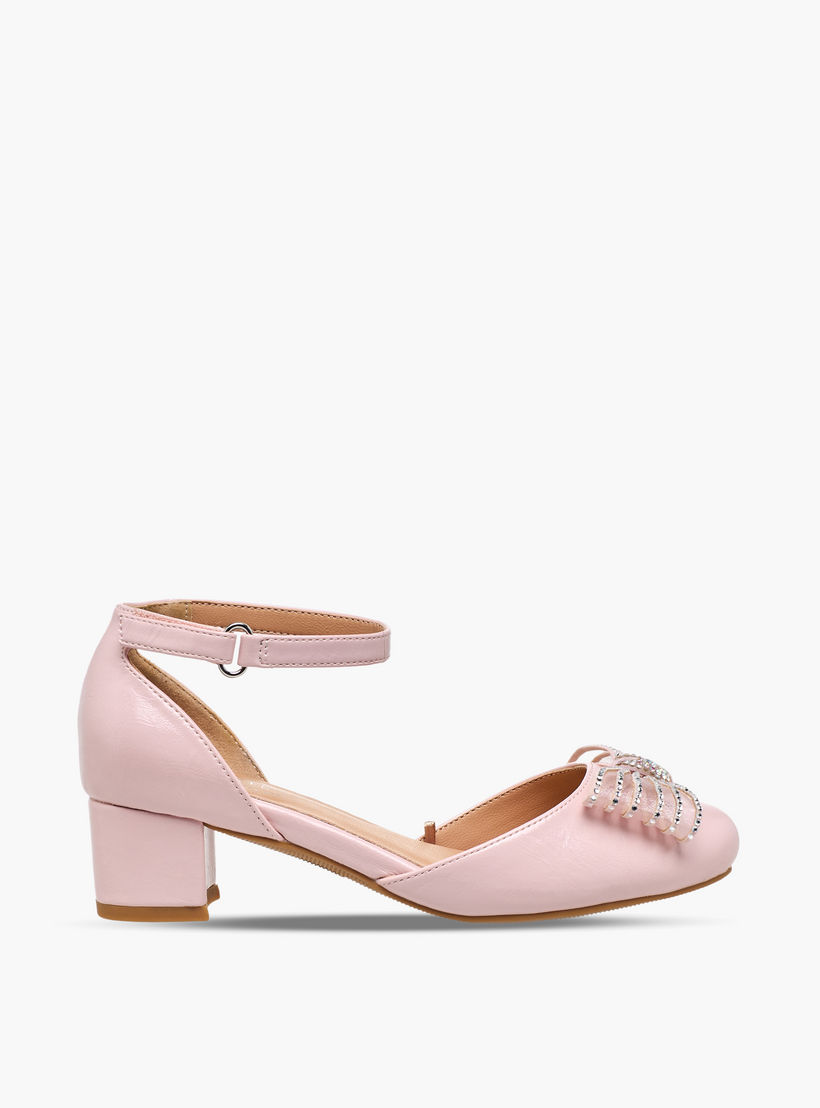 Celeste Girls Bow Embellished Block Heel Sandals-girls-shoes-sandals-image-3