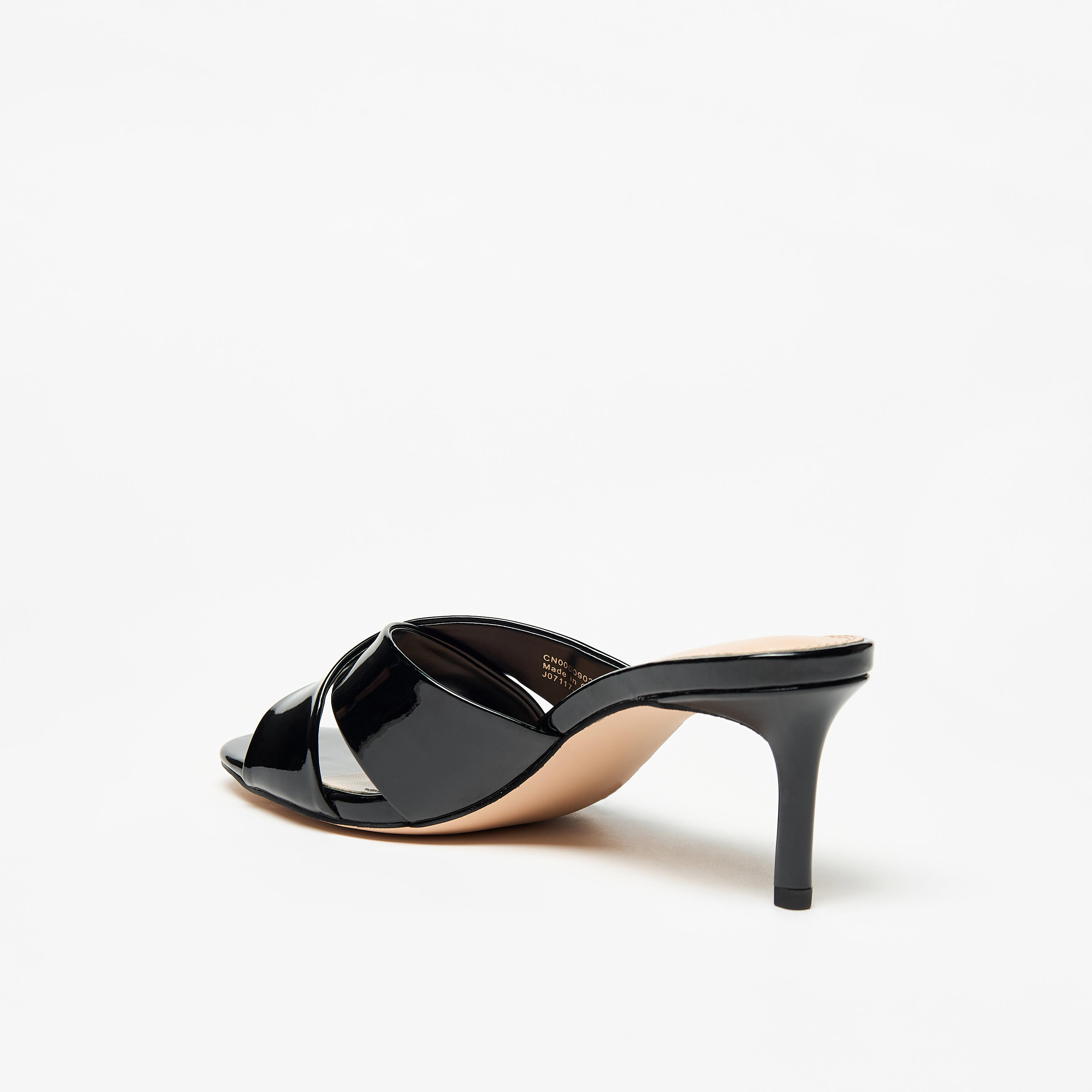 Celeste Women's Solid Slip-On Sandals with Stiletto Heels and Logo Accent-women-shoes-heels-image-7