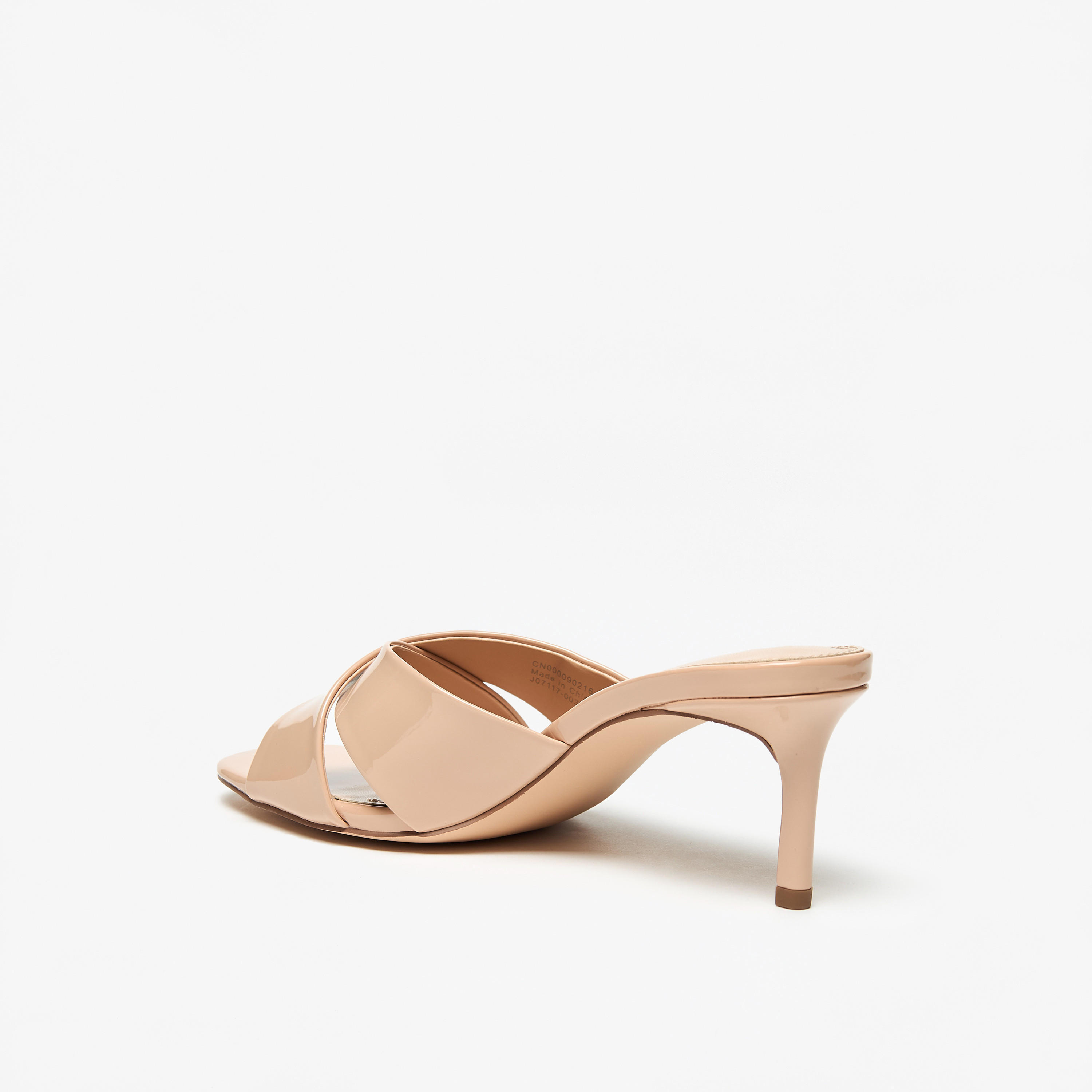 Celeste Women's Solid Slip-On Sandals with Stiletto Heels and Logo Accent-women-shoes-heels-image-3