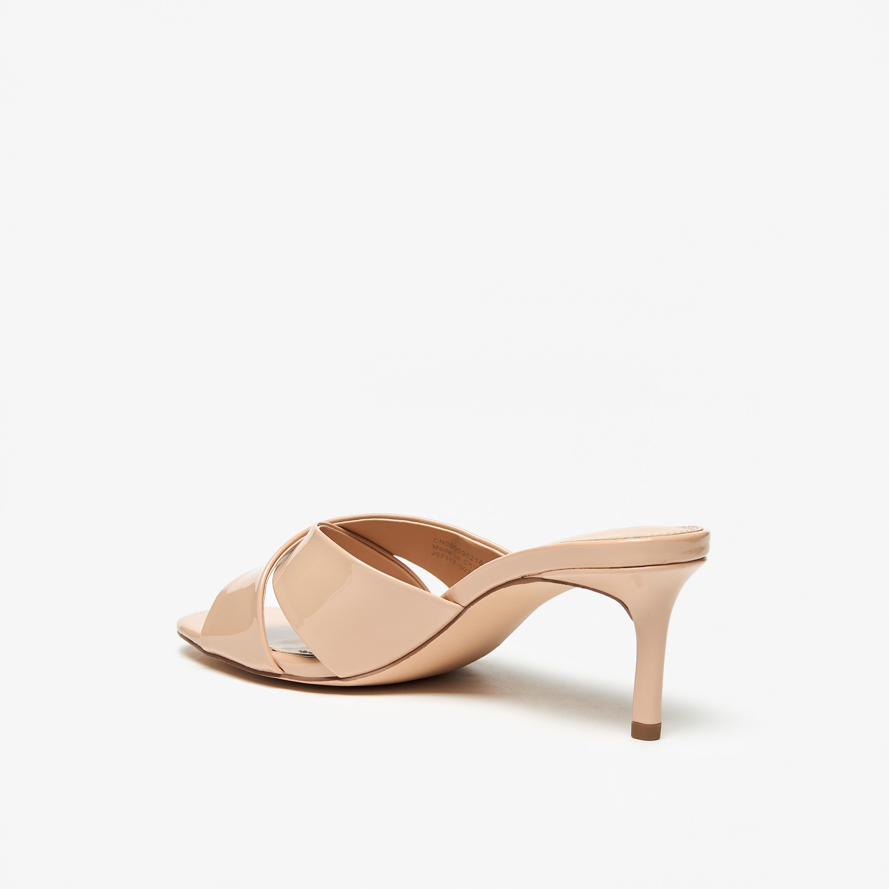 Celeste Women's Solid Slip-On Sandals with Stiletto Heels and Logo Accent-women-shoes-heels-image-3