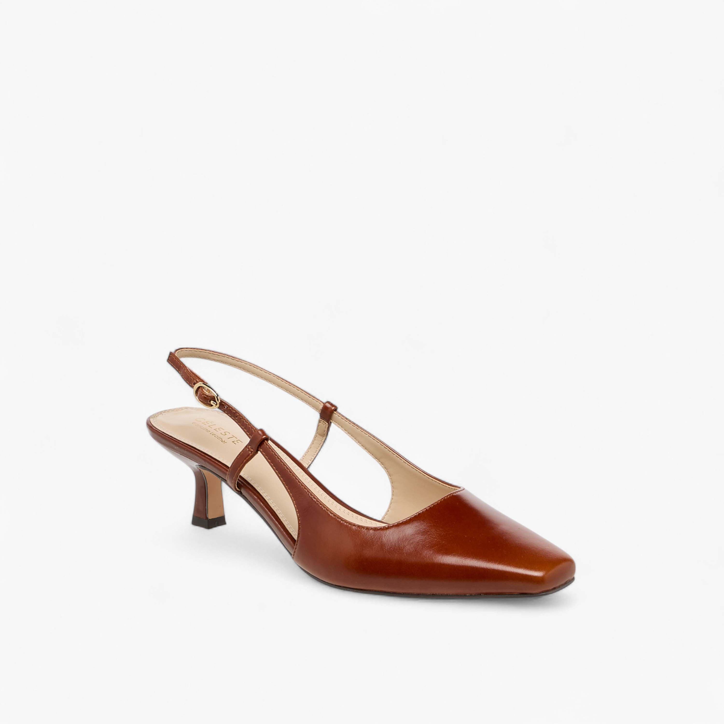 Celeste Women's Square Toe Shoes with Buckle Closure and Kitten Heels-women-shoes-heels-image-2