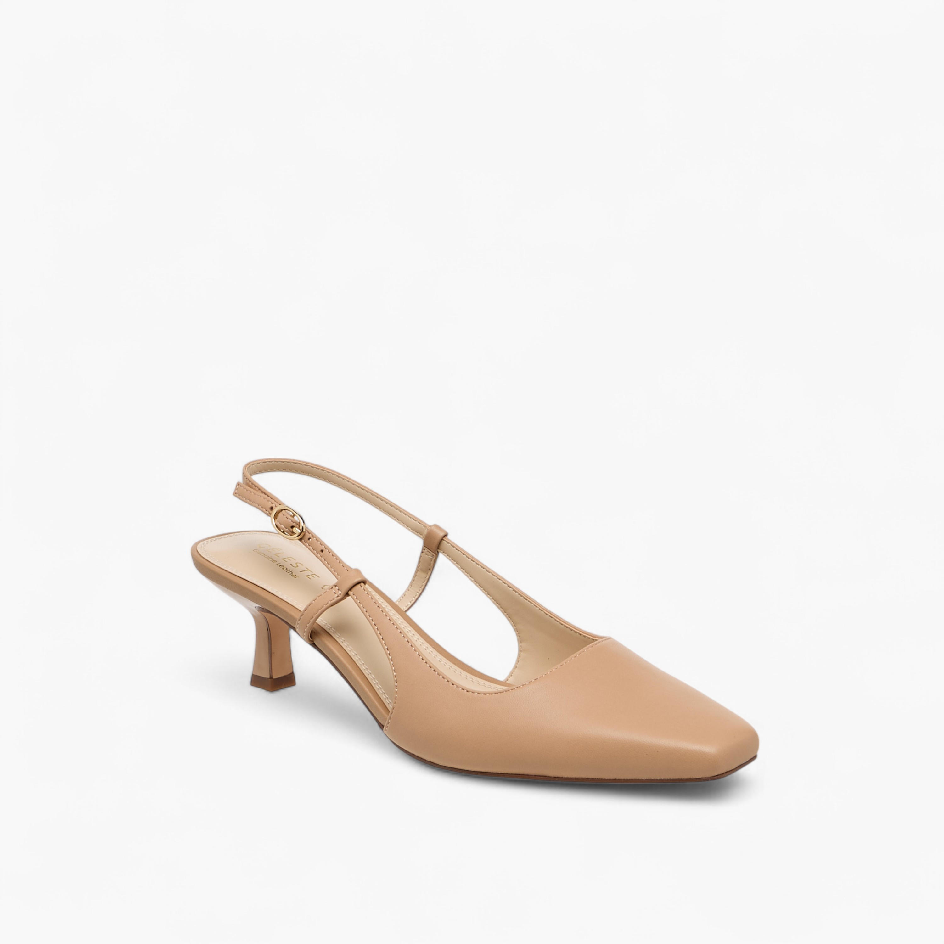 Celeste Women's Square Toe Shoes with Buckle Closure and Kitten Heels-women-shoes-heels-image-2