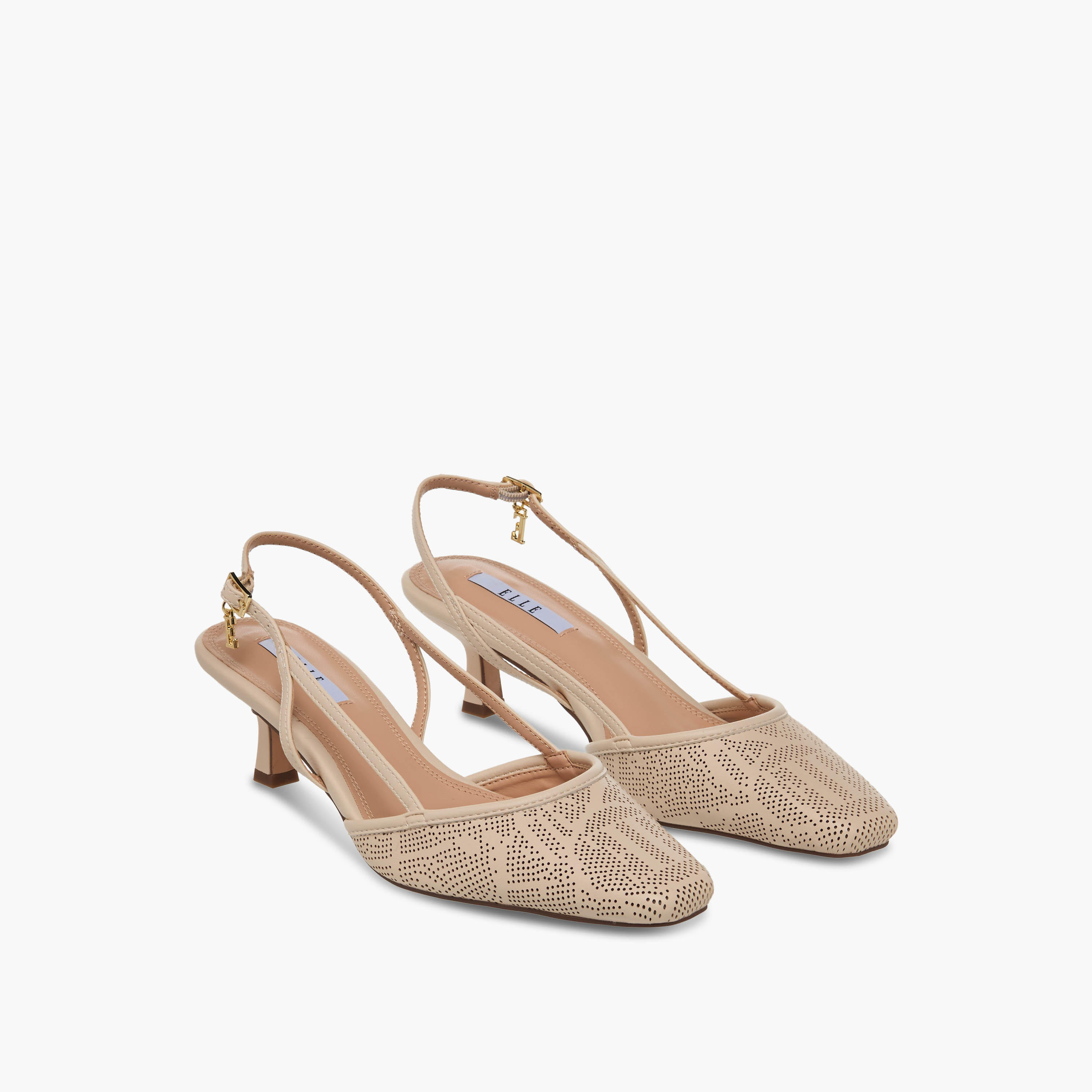 Elle Women Perforated Kitten Heel Sandals-women-shoes-sandals-heeled-image-1