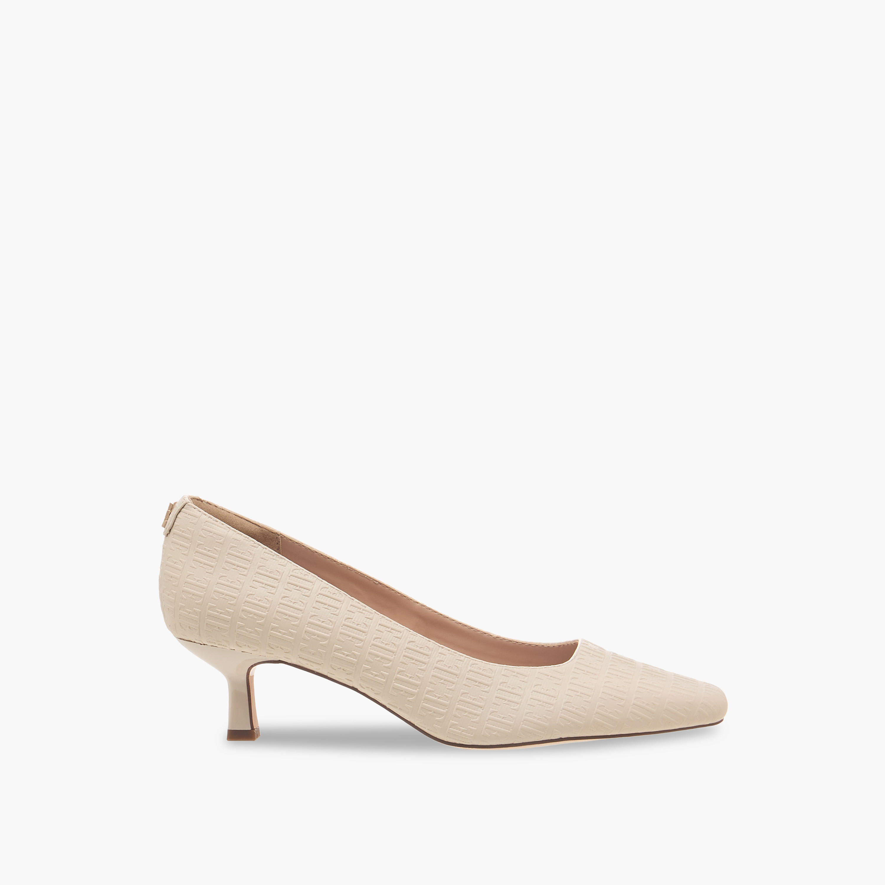 حذاء كلاسيكي بتصميمم مونوجرام بارز الملمس وكعب صغير للنساء من إيل-women-shoes-heels-image-3
