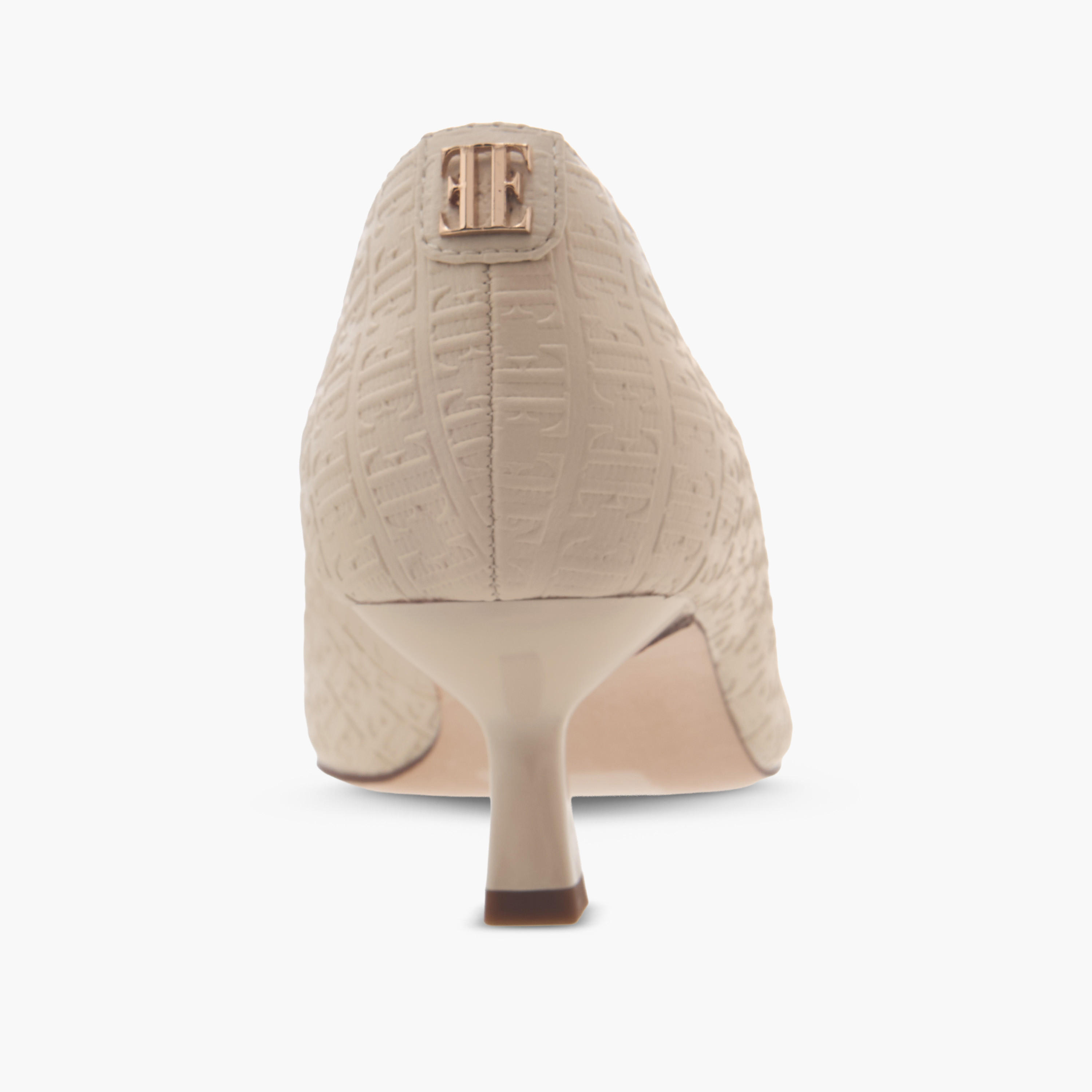 حذاء كلاسيكي بتصميمم مونوجرام بارز الملمس وكعب صغير للنساء من إيل-women-shoes-heels-image-5