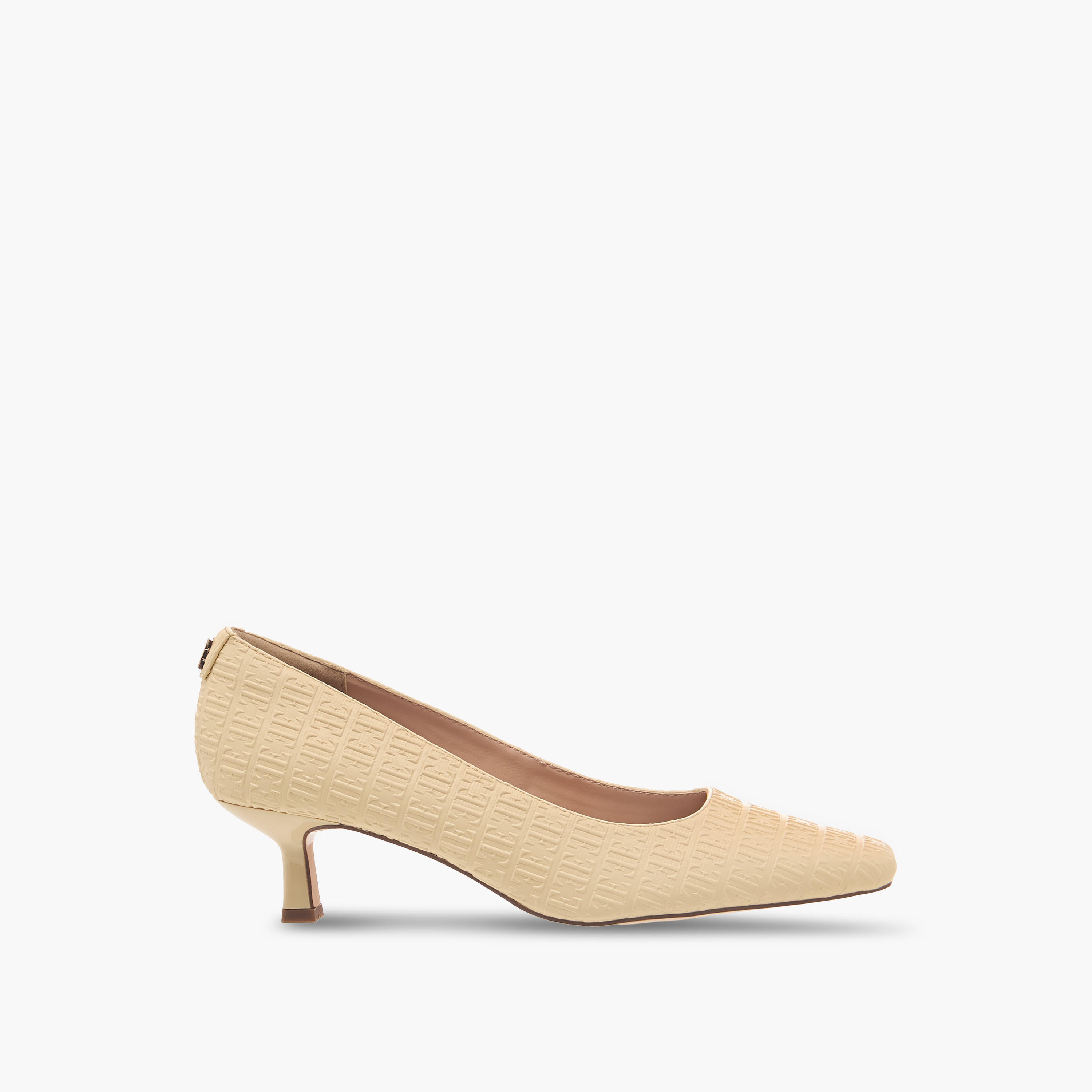 Elle Women Monogram Textured Kitten Heel Pumps-women-shoes-heels-image-3