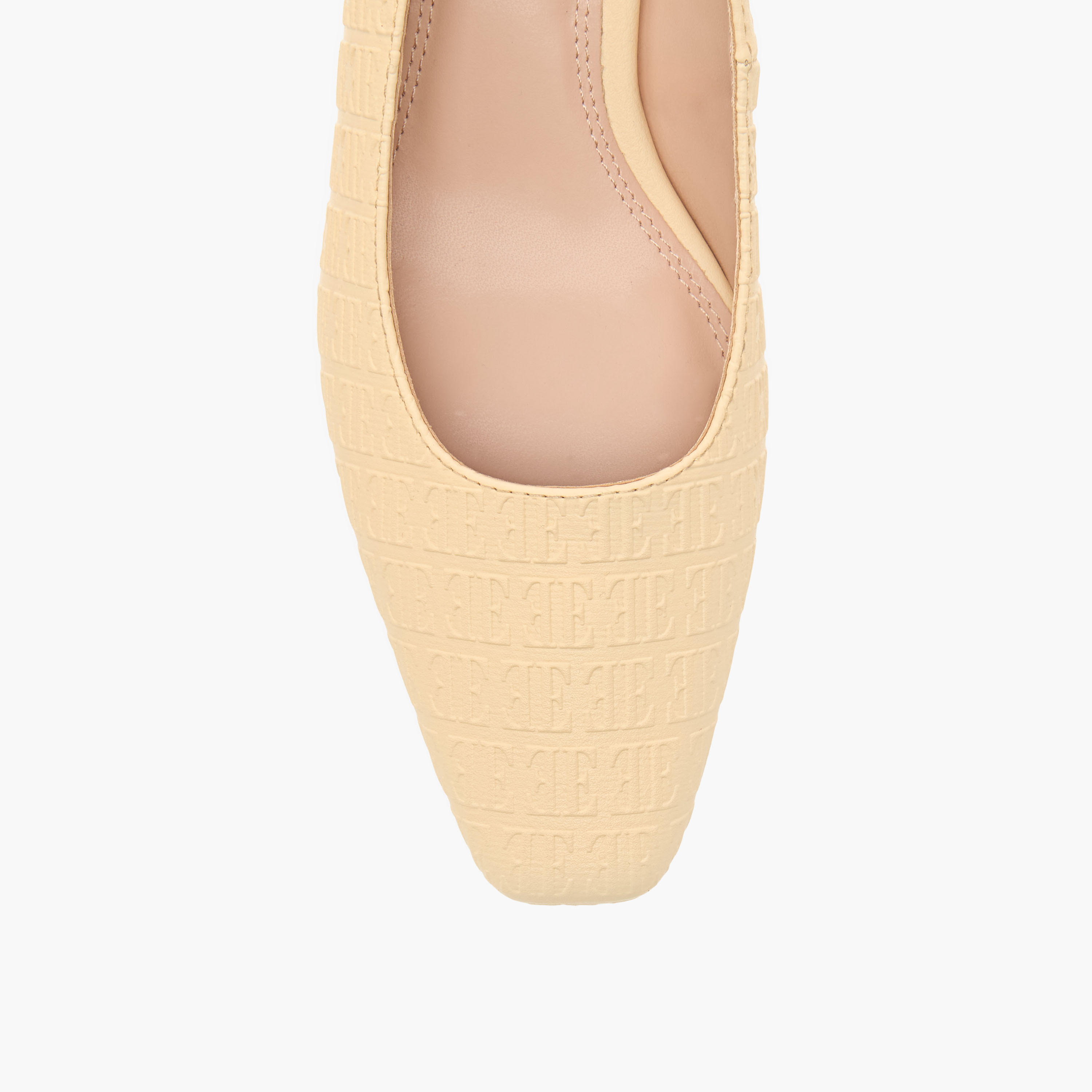 Elle Women Monogram Textured Kitten Heel Pumps-women-shoes-heels-image-4