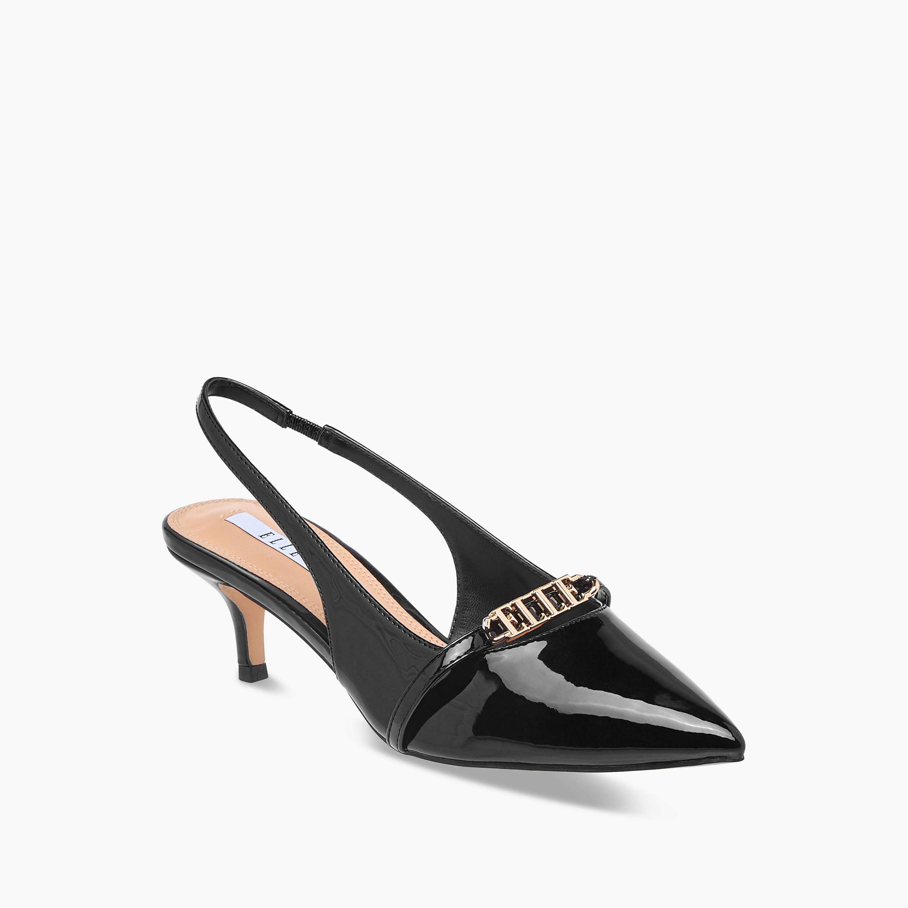 Elle Women's Logo Accent Slingback Shoes with Stiletto Heels-women-shoes-sandals-heeled-image-2