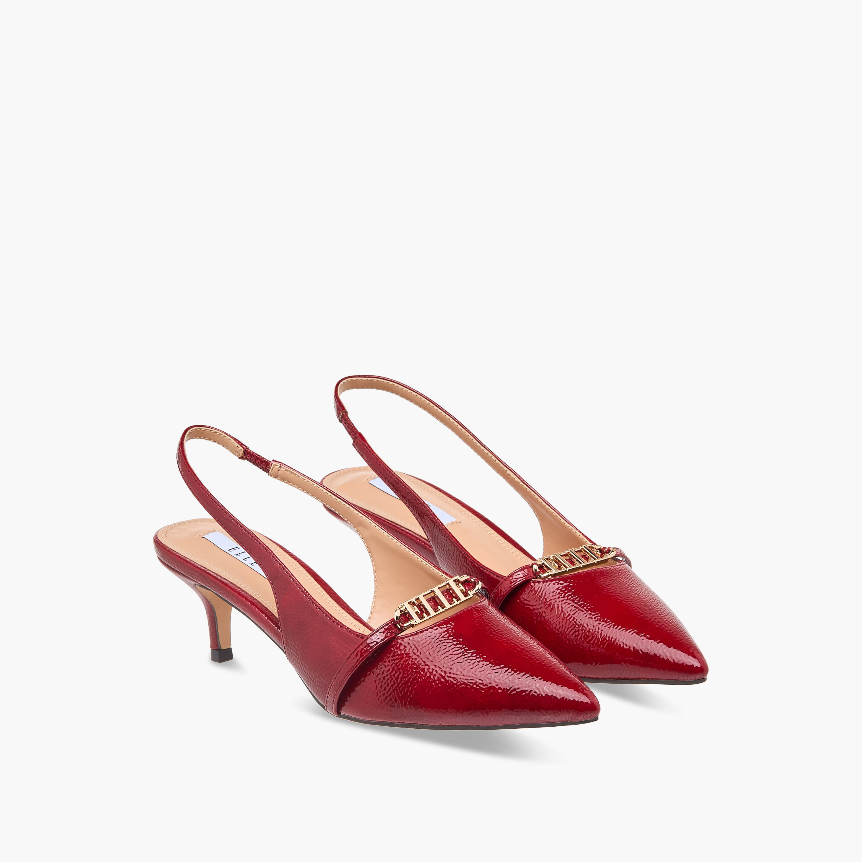 Elle Women's Logo Accent Slingback Shoes with Stiletto Heels-women-shoes-sandals-heeled-image-1