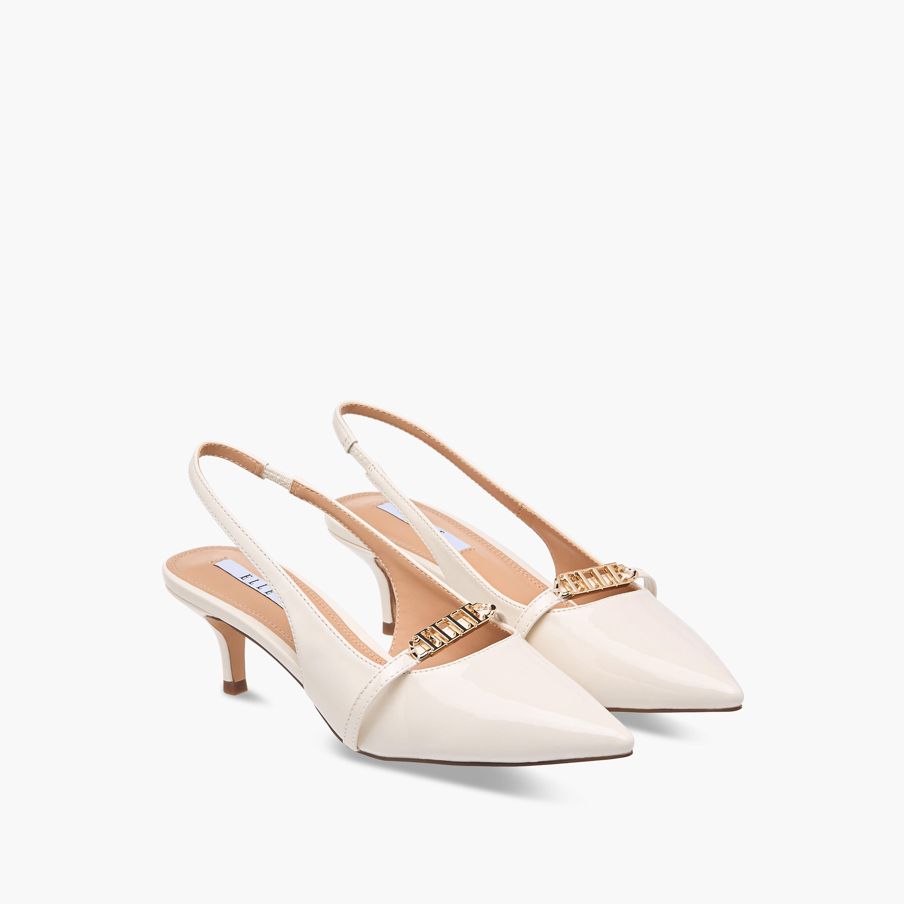 Elle Women's Logo Accent Slingback Shoes with Stiletto Heels-women-shoes-sandals-heeled-image-1