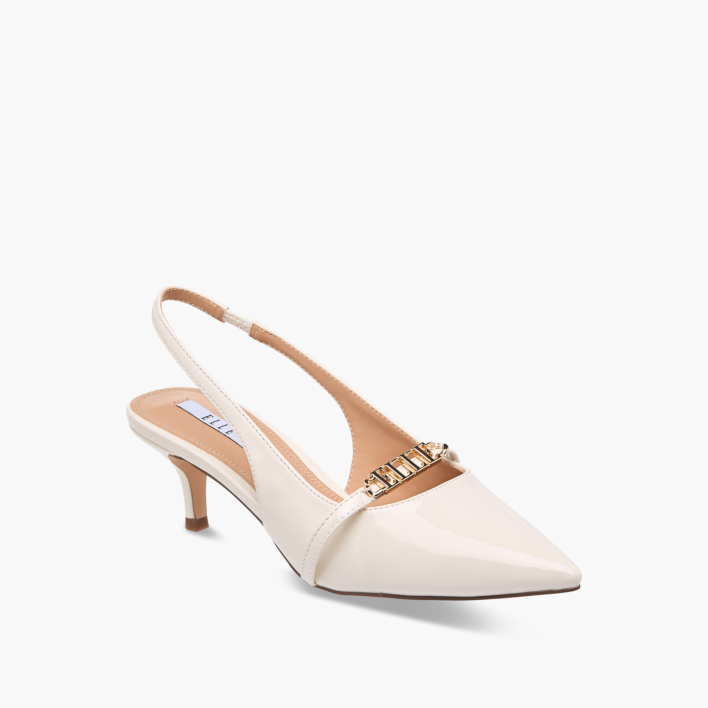 Elle Women's Logo Accent Slingback Shoes with Stiletto Heels-women-shoes-sandals-heeled-image-2