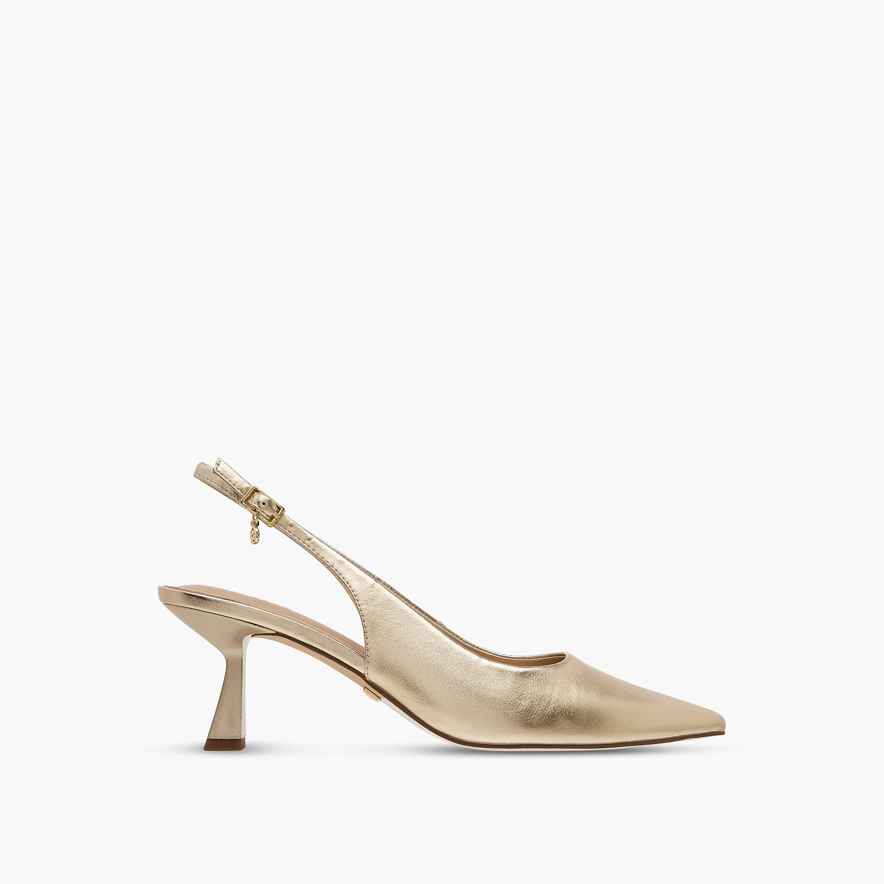 Celeste Women's Textured Slingback Shoes with Buckle Closure and Flared Heels-women-shoes-heels-image-3