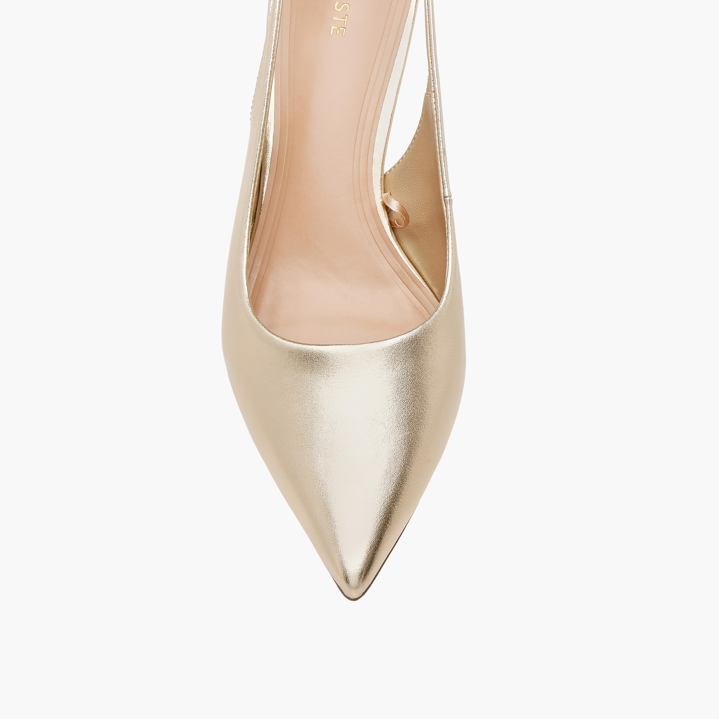 Celeste Women's Textured Slingback Shoes with Buckle Closure and Flared Heels-women-shoes-heels-image-4