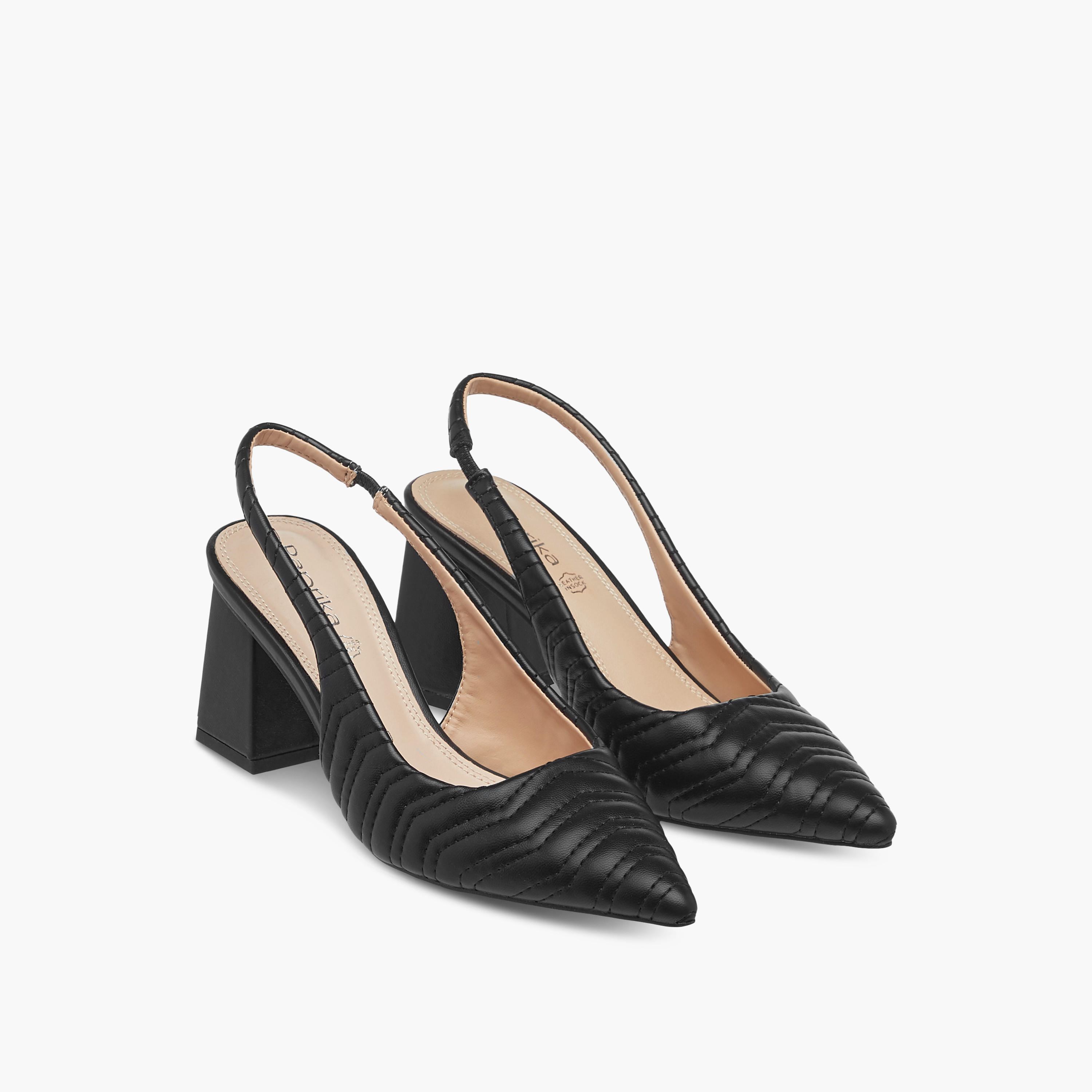 حذاء ميول مبطن بحزام خلفي وكعب سميك من بابريكا-women-shoes-sandals-heeled-image-1