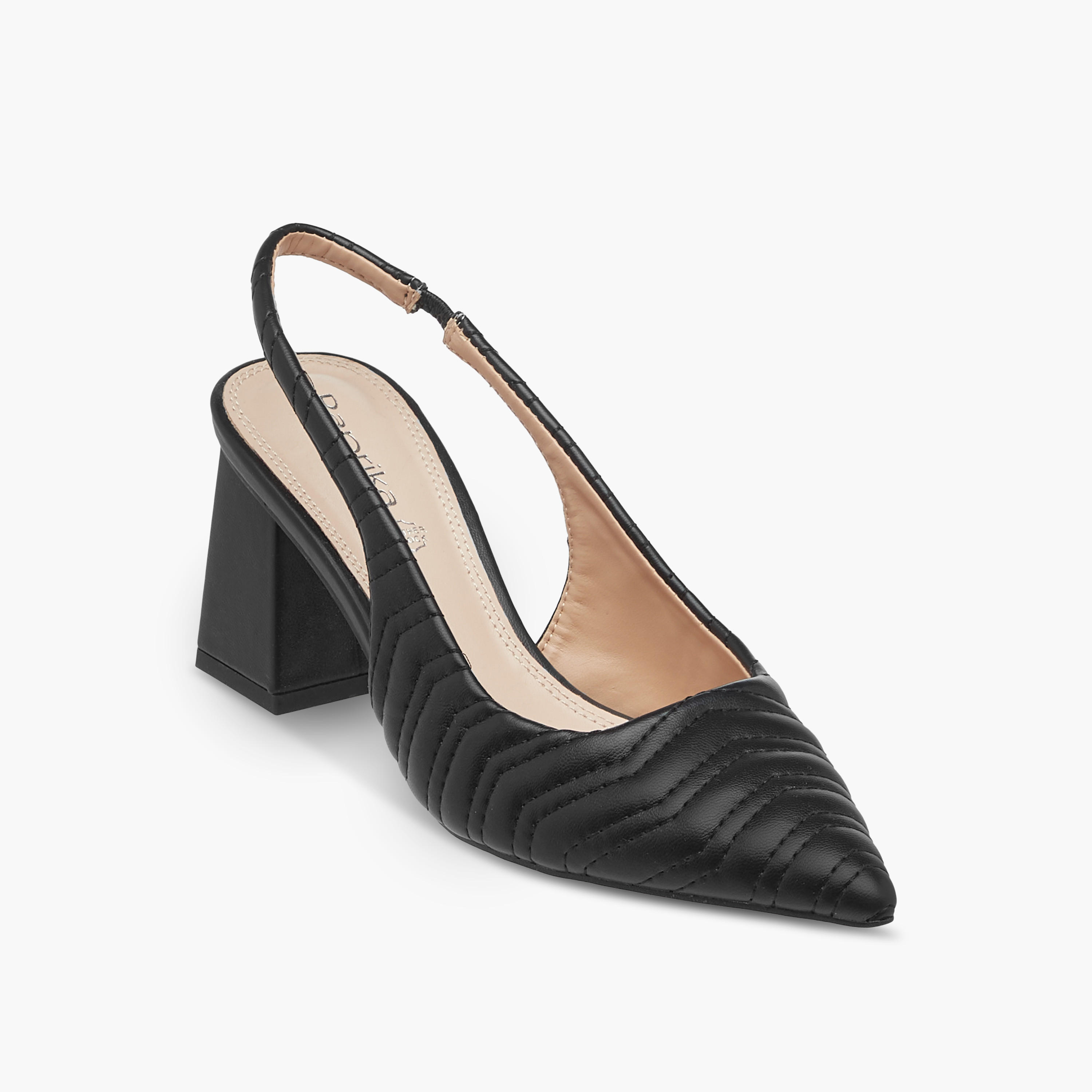 حذاء ميول مبطن بحزام خلفي وكعب سميك من بابريكا-women-shoes-sandals-heeled-image-2
