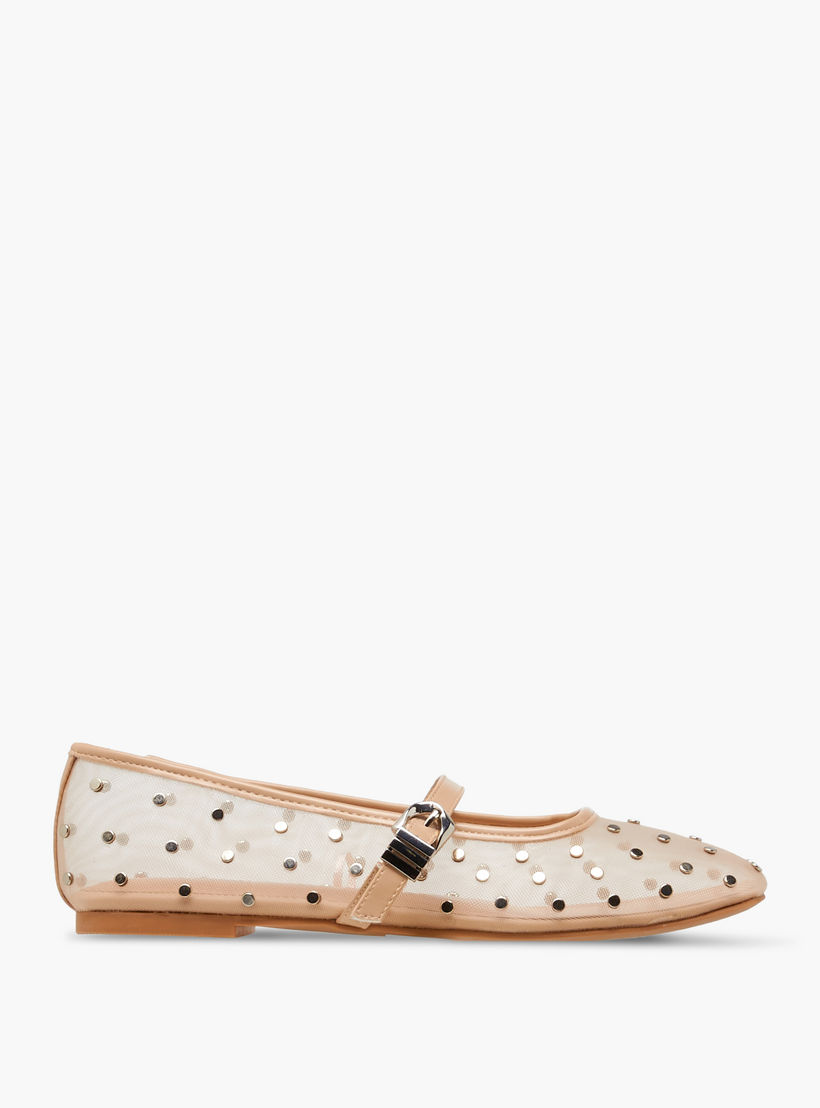 Celeste Women Studded Buckle Closure Ballerina Shoes-women-shoes-ballerinas-image-3