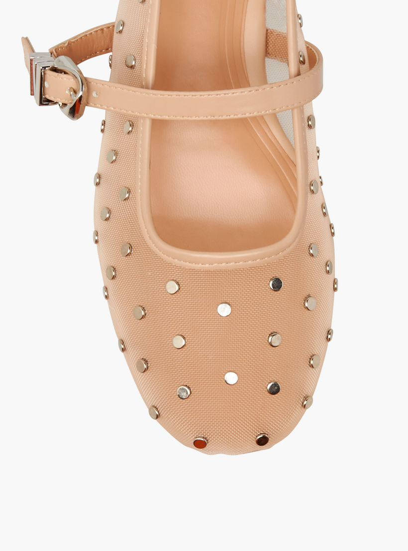 Celeste Women Studded Buckle Closure Ballerina Shoes-women-shoes-ballerinas-image-4