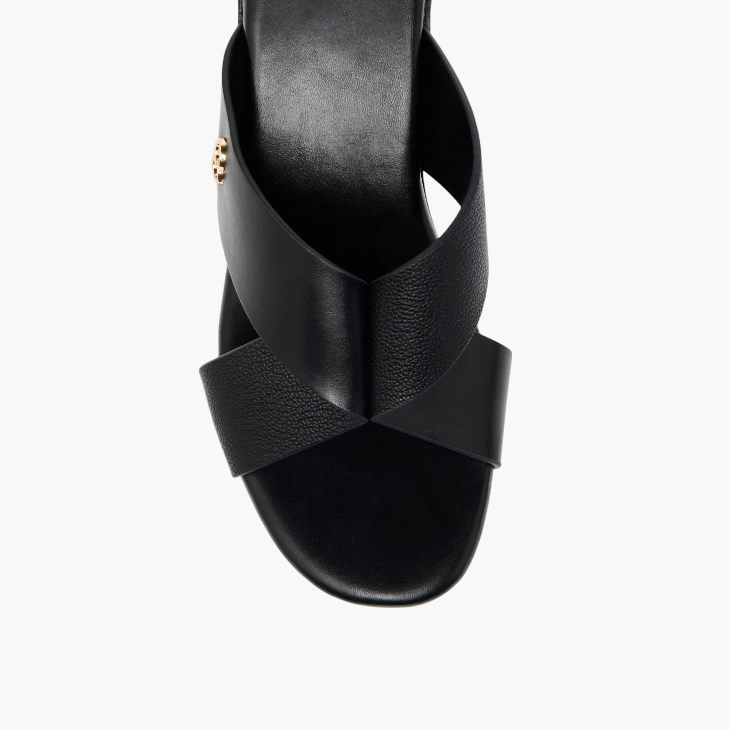 Celeste Women's Logo Accent Slip-On Cross Strap Sandals with Block Heels-women-shoes-sandals-heeled-image-4