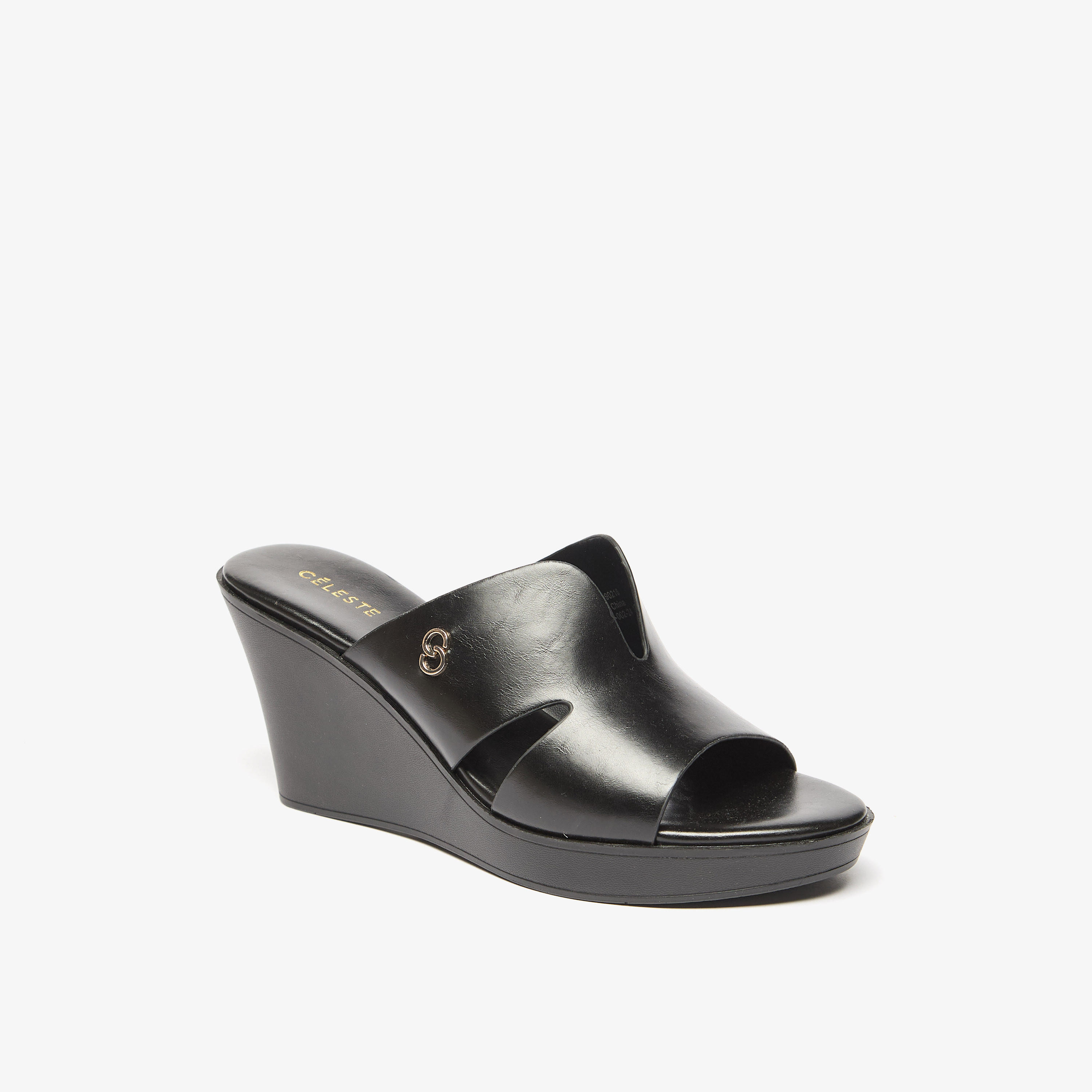 Celeste Women's Solid Slip-On Wedge Heel Sandals-women-shoes-sandals-heeled-image-1