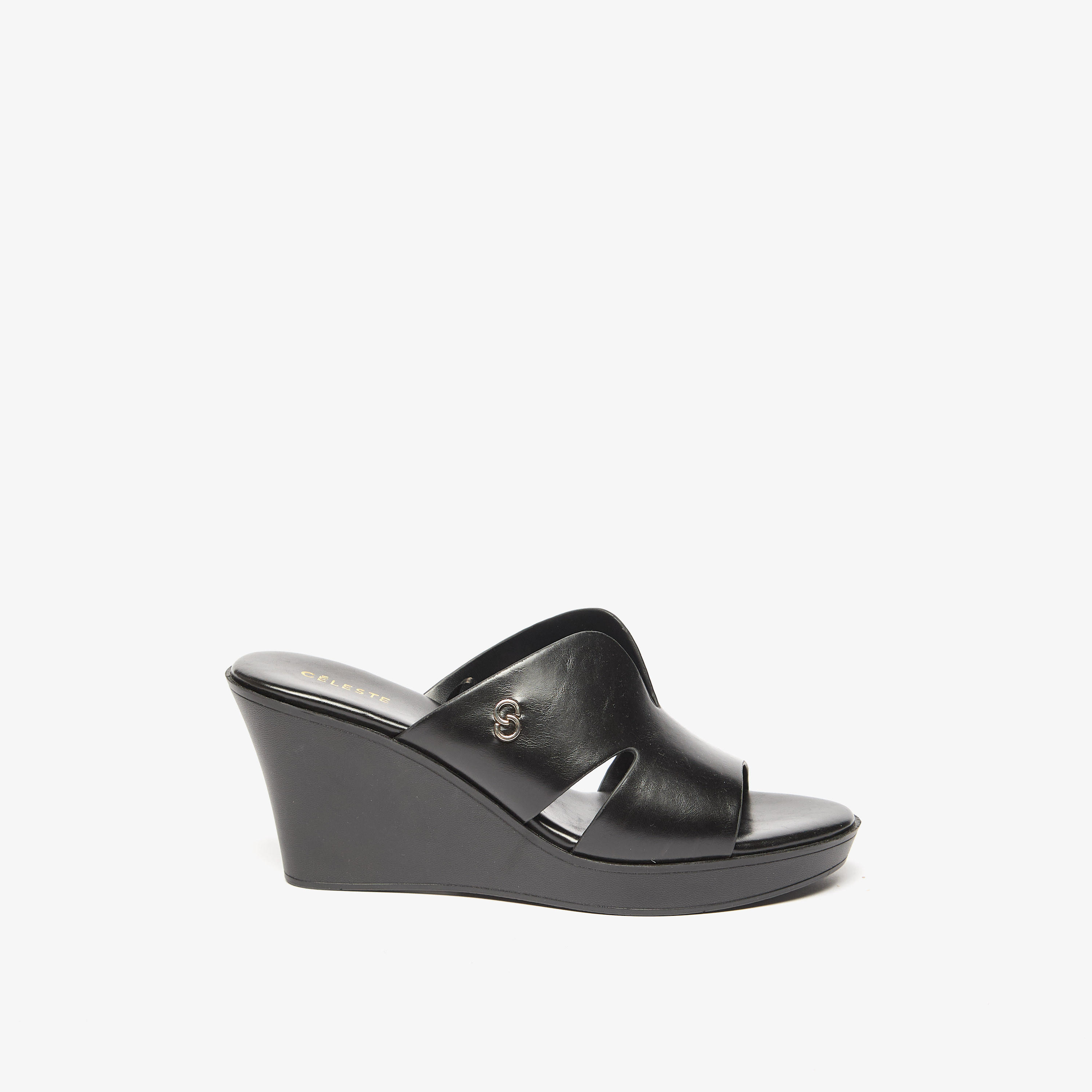 Celeste Women's Solid Slip-On Wedge Heel Sandals-women-shoes-sandals-heeled-image-3
