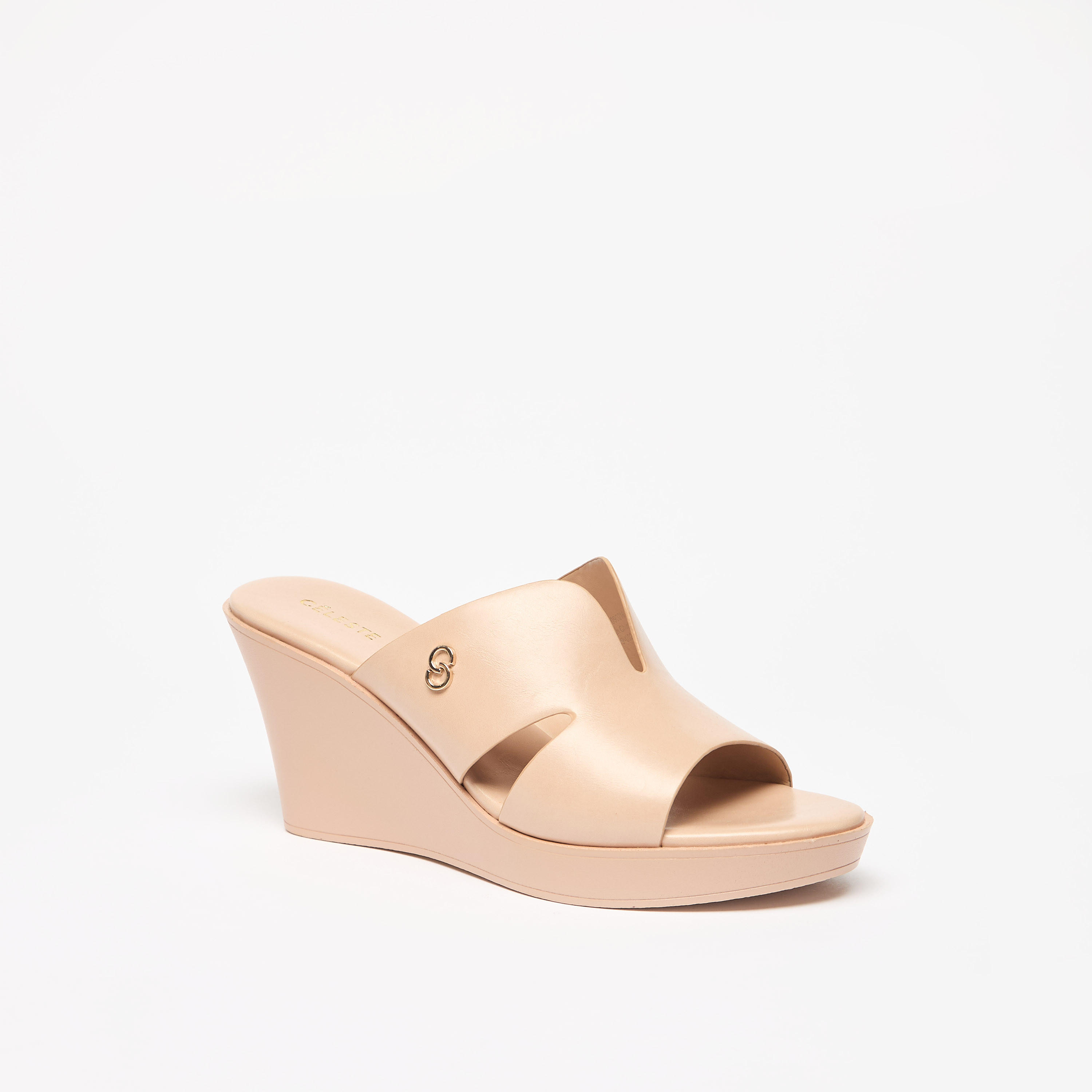 Celeste Women's Solid Slip-On Wedge Heel Sandals-women-shoes-sandals-heeled-image-6