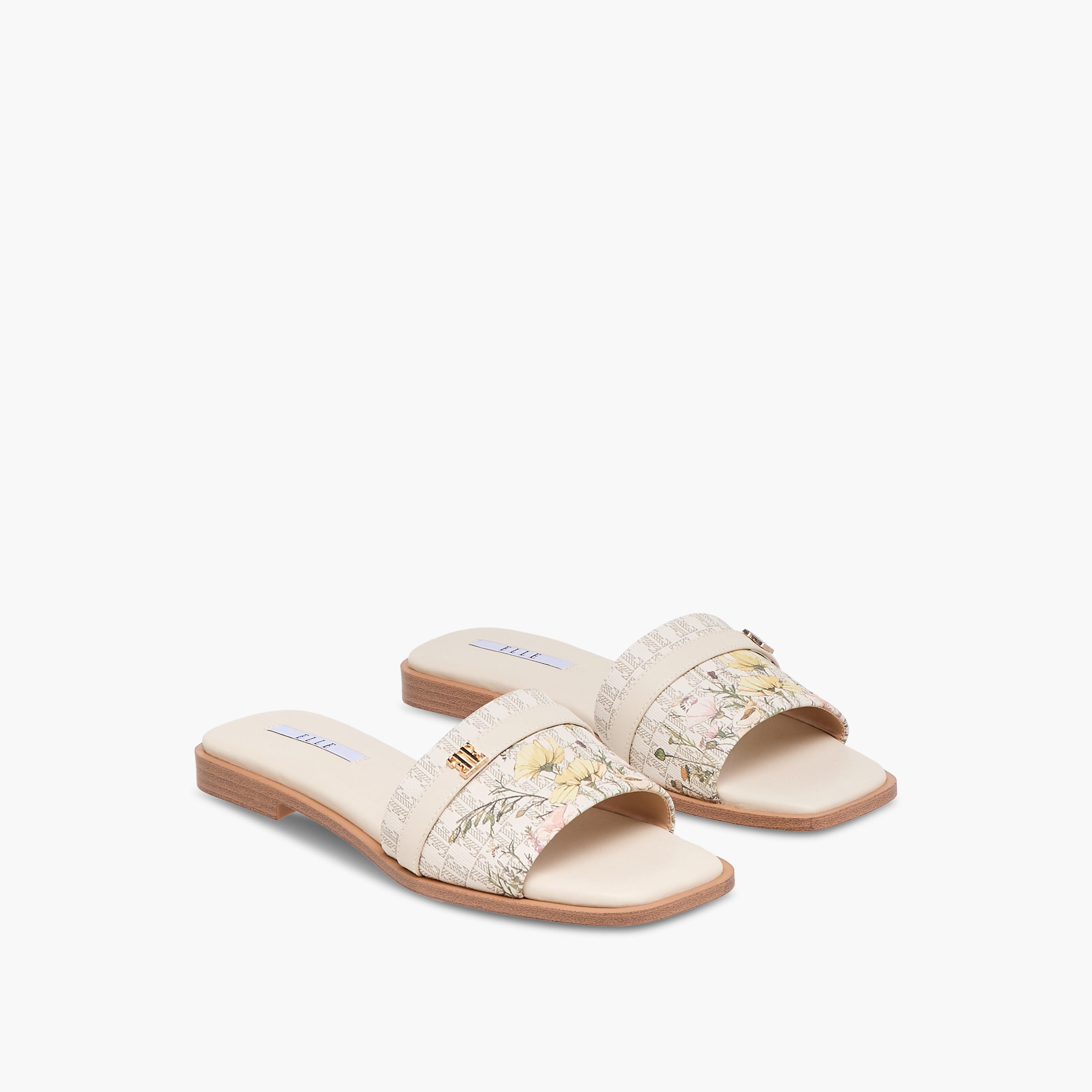 Elle Women's Floral Print Slip-On Flat Sandals-women-shoes-flats-sandals-image-1