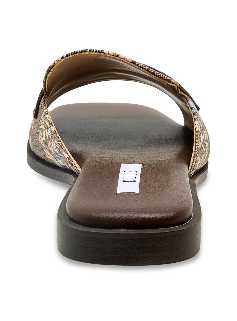 Elle Women Monogram Print Slide Sandals-women-shoes-flats-sandals-image-5