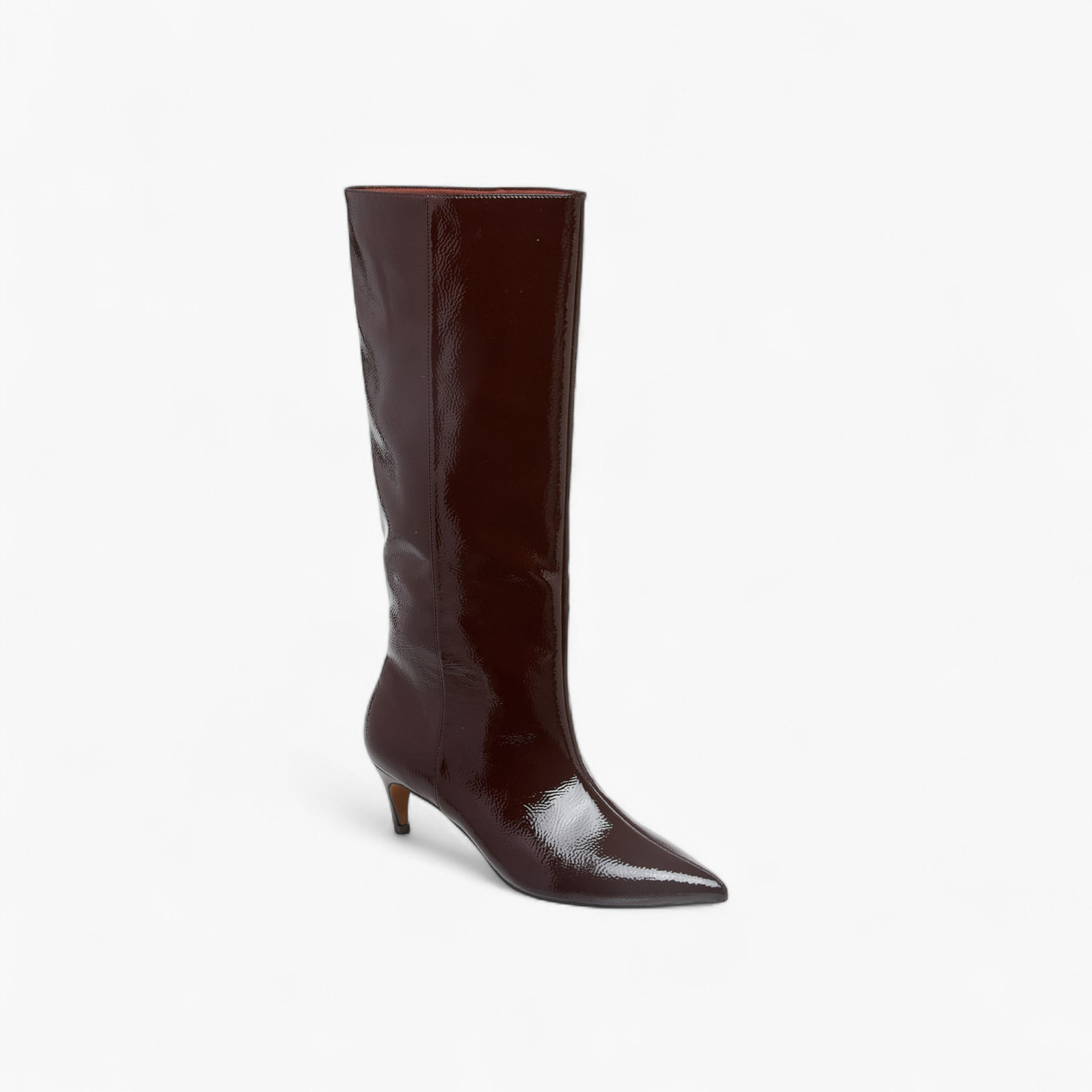 Celeste Women's Solid High Shaft Boots with Zip Closure and Stiletto Heels-women-shoes-boots-image-2