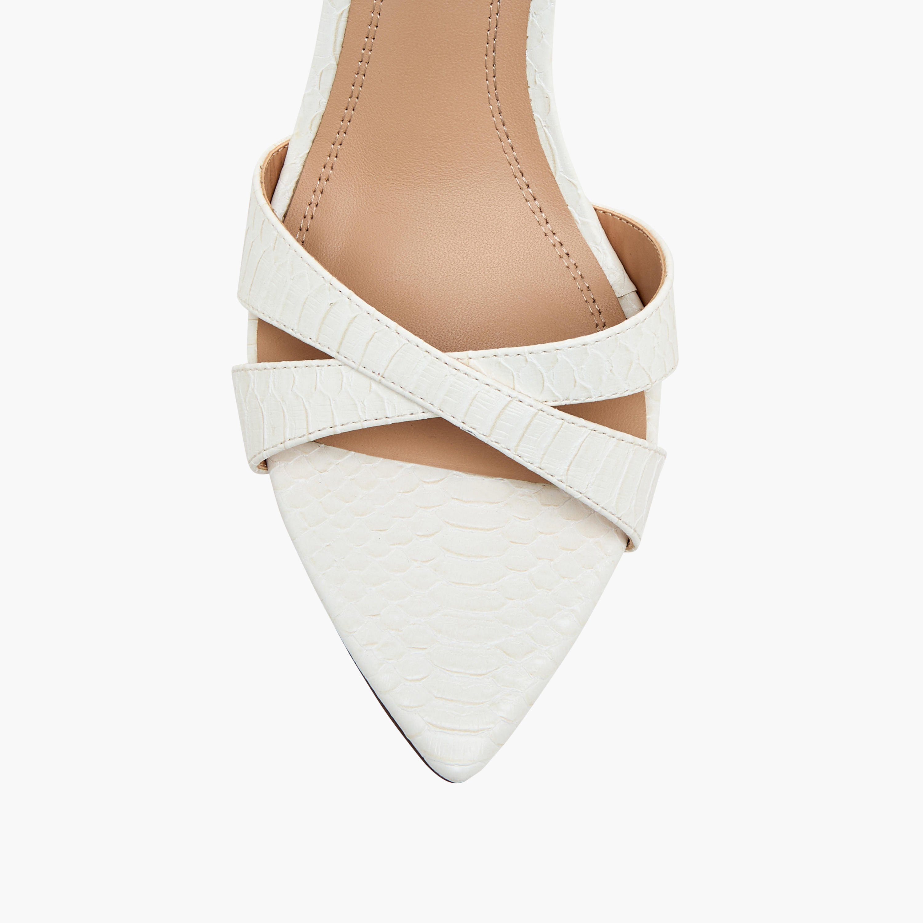 Paprika Animal Textured Cross Strap Sandals with Buckle Closure and Stiletto Heels-women-shoes-sandals-heeled-image-4