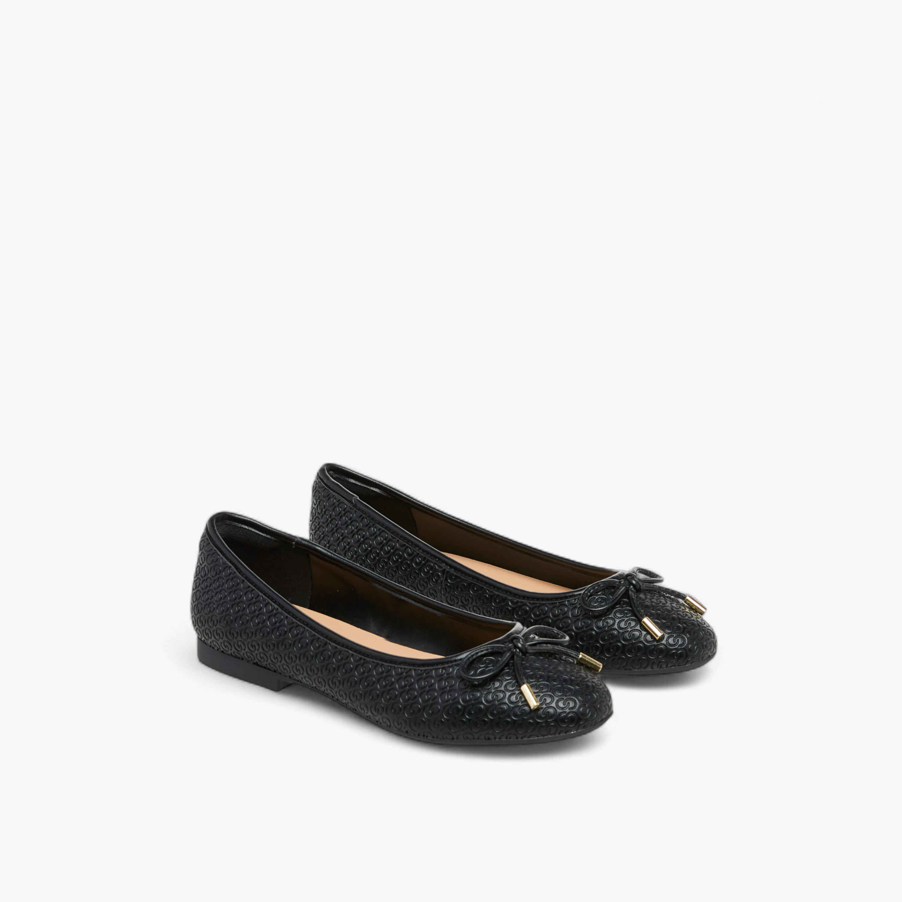 Celeste Women's Monogram Embossed Slip-On Ballerina Shoes-women-shoes-ballerinas-image-1