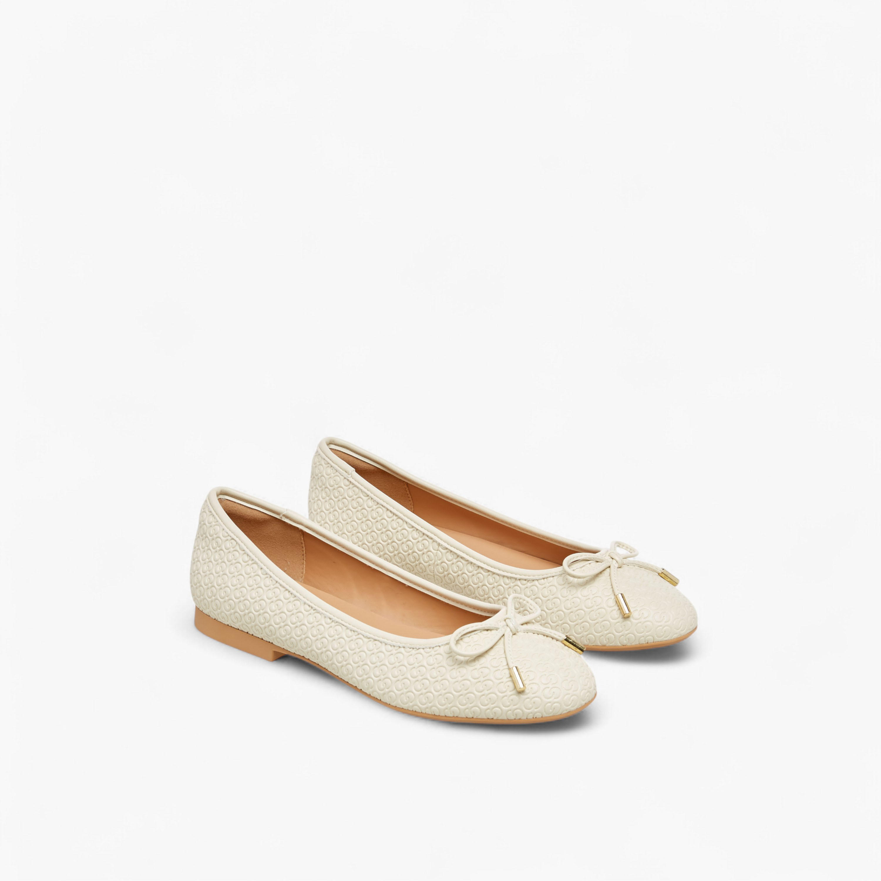 Celeste Women's Monogram Embossed Slip-On Ballerina Shoes-women-shoes-ballerinas-image-1