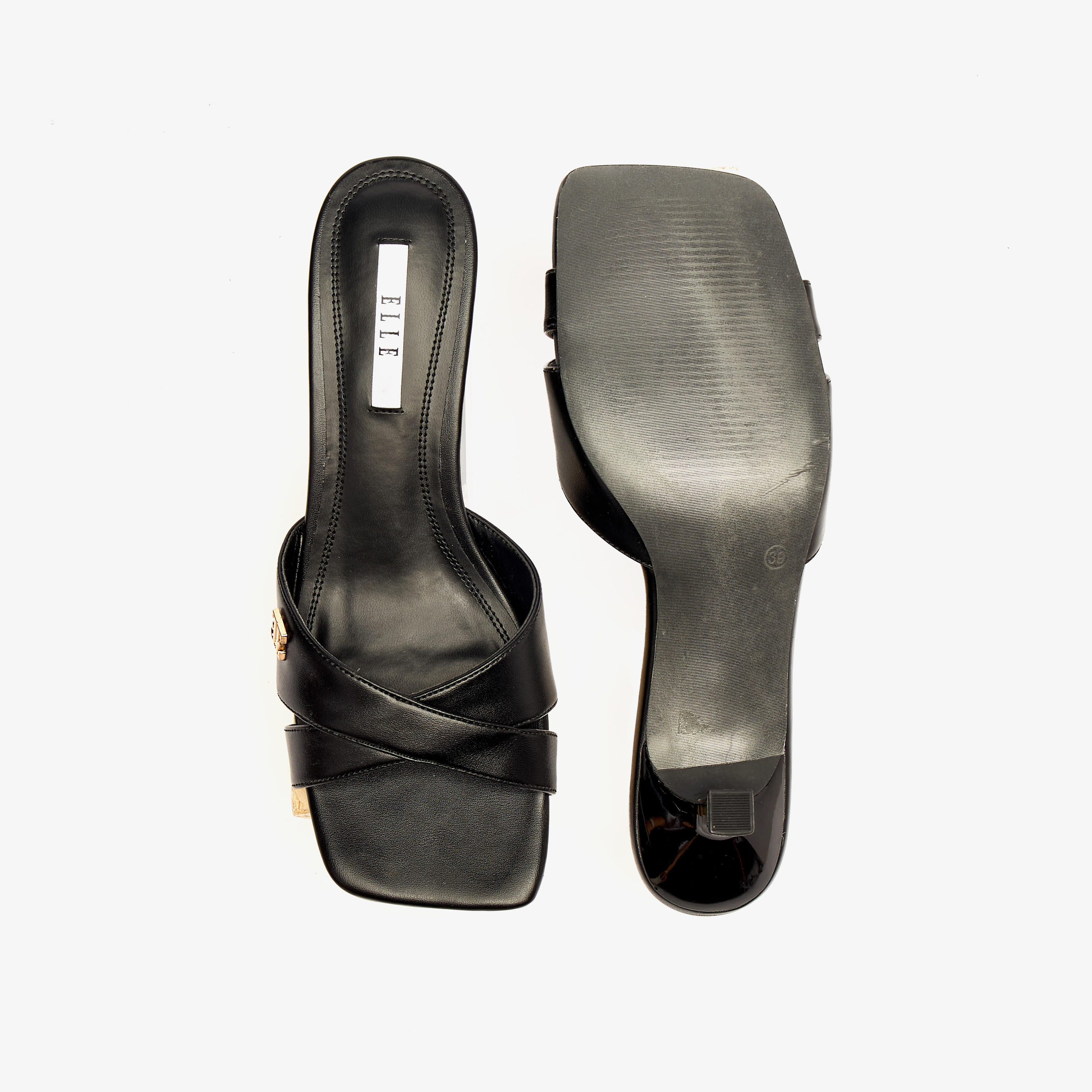 صندل سادة بحزام متقاطع وكعب صغير للنساء من إيل-women-shoes-sandals-heeled-image-9