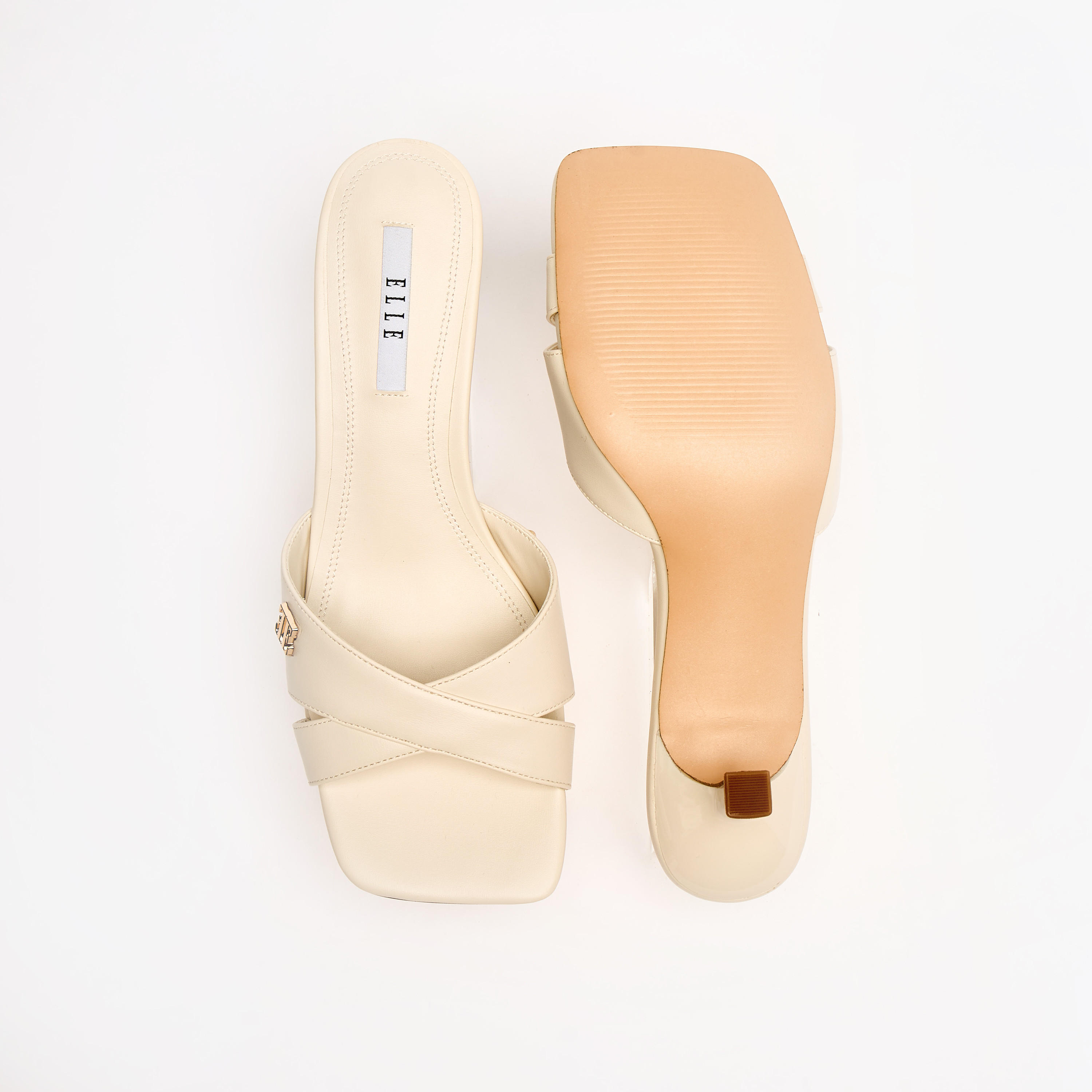 صندل سادة بحزام متقاطع وكعب صغير للنساء من إيل-women-shoes-sandals-heeled-image-4
