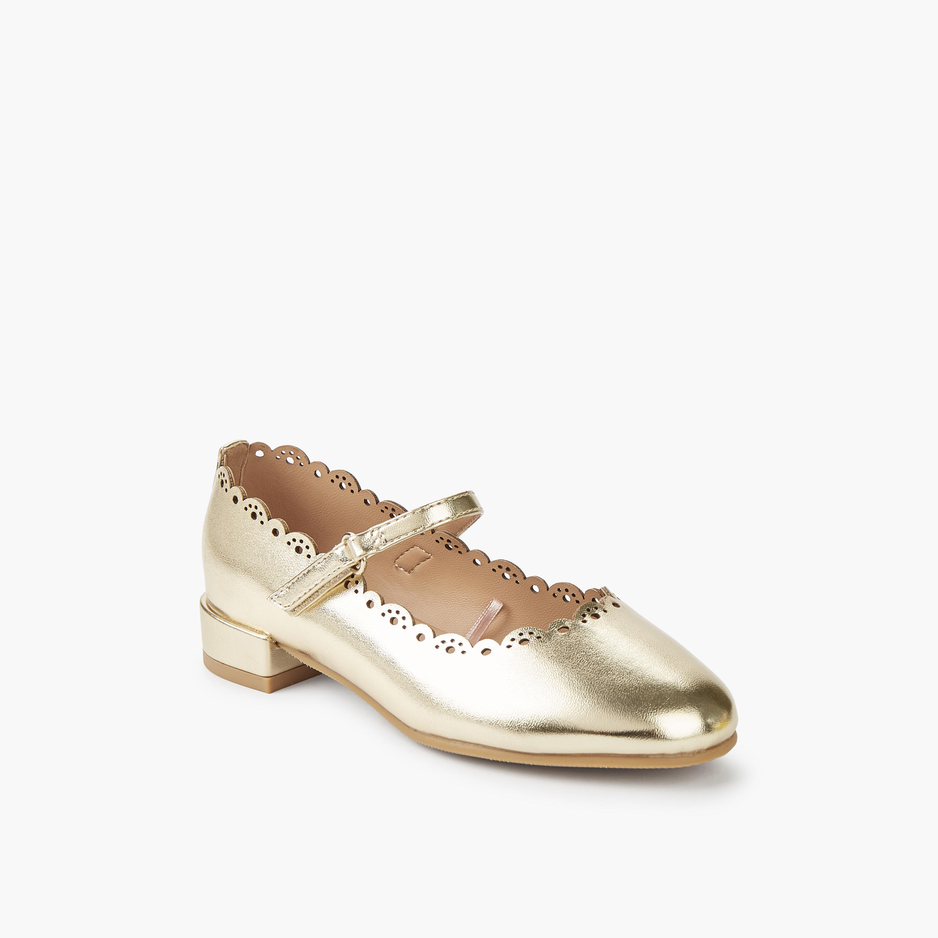 Celeste Girls Scalloped Block Heel Shoes-girls-shoes-maryjanes-image-2