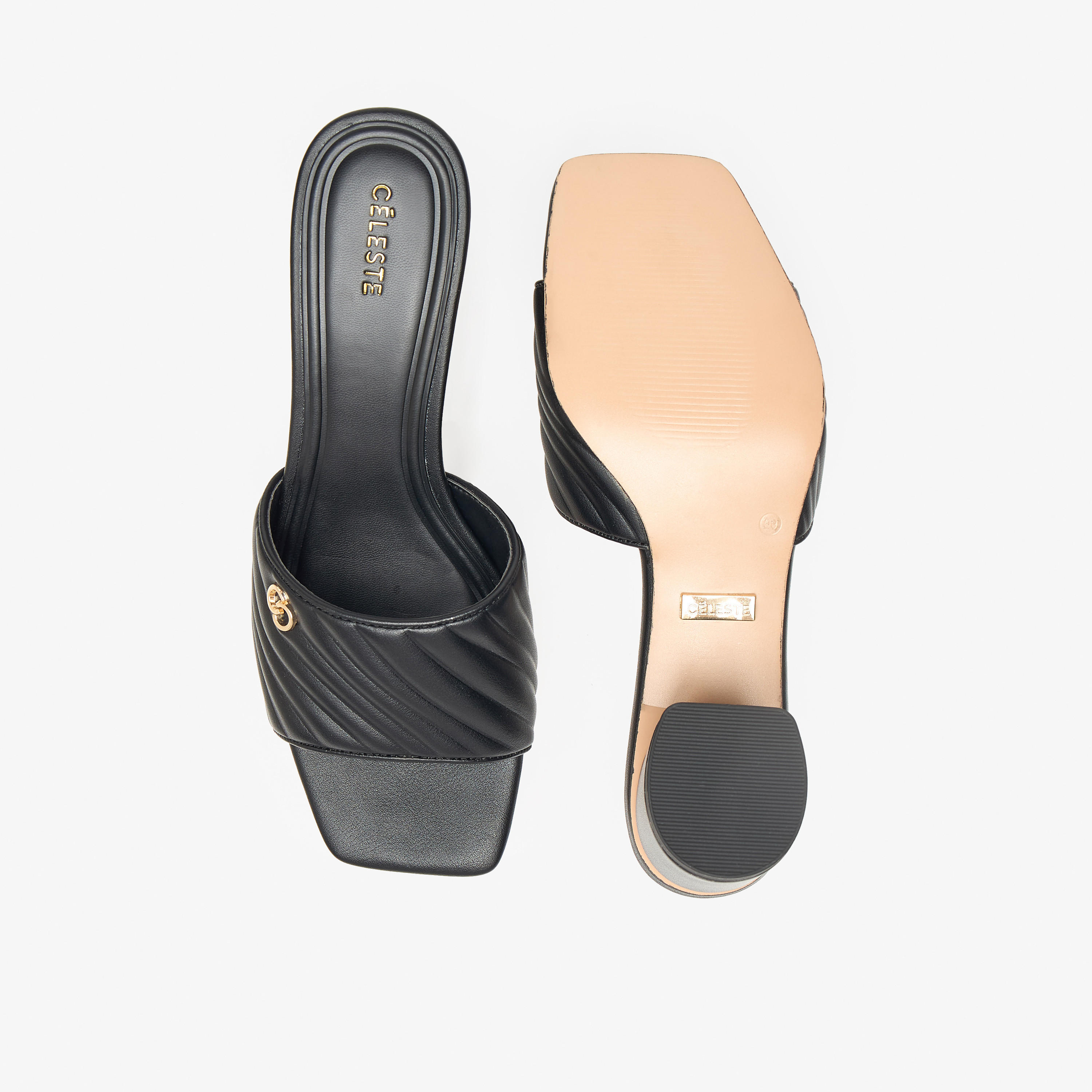 Celeste Women's Quilted Slip-On Sandals with Block Heel-women-shoes-sandals-heeled-image-4