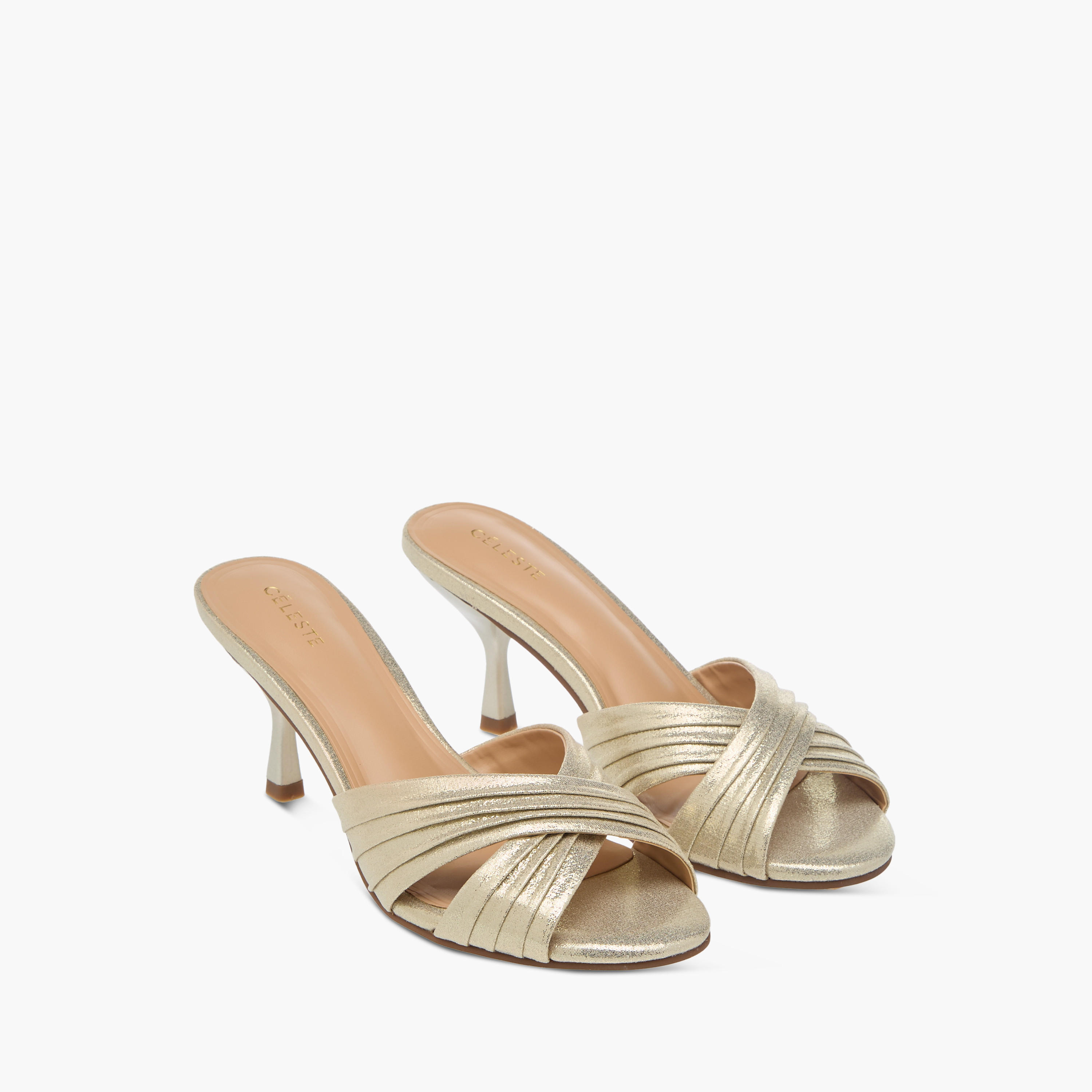 Celeste Women's Cross Strap Slip-On Sandals with Stiletto Heels-women-shoes-sandals-heeled-image-1