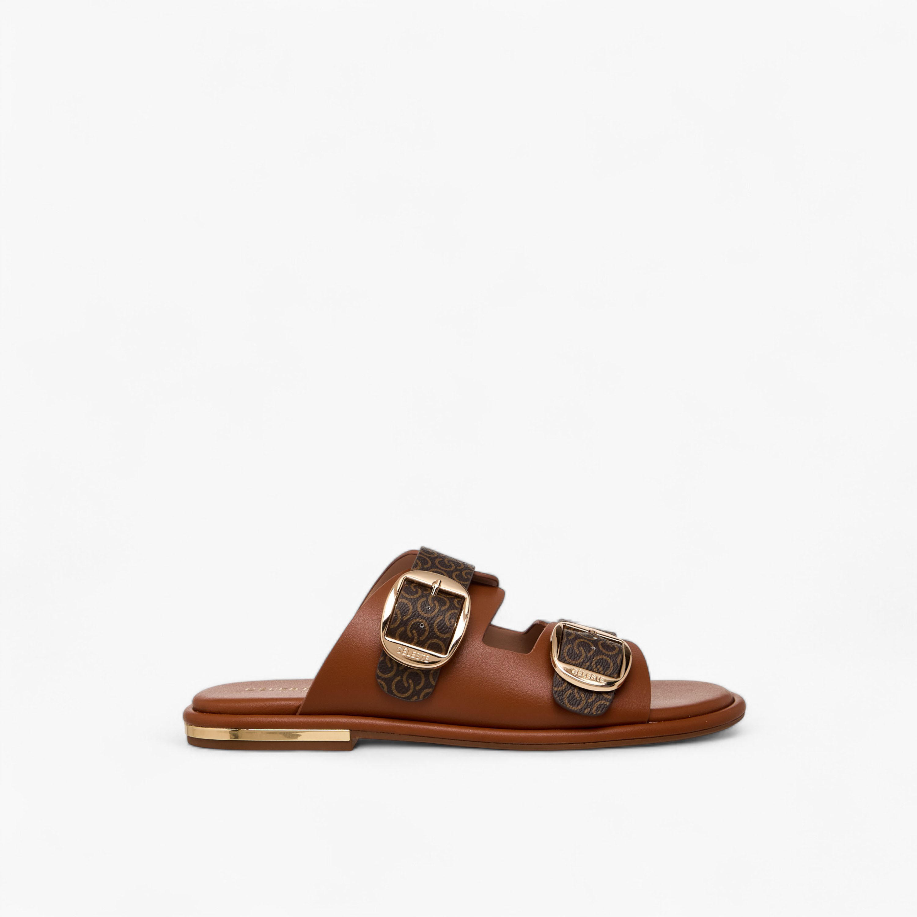 Celeste Women Monogram Print Sandals-women-shoes-flats-sandals-image-3