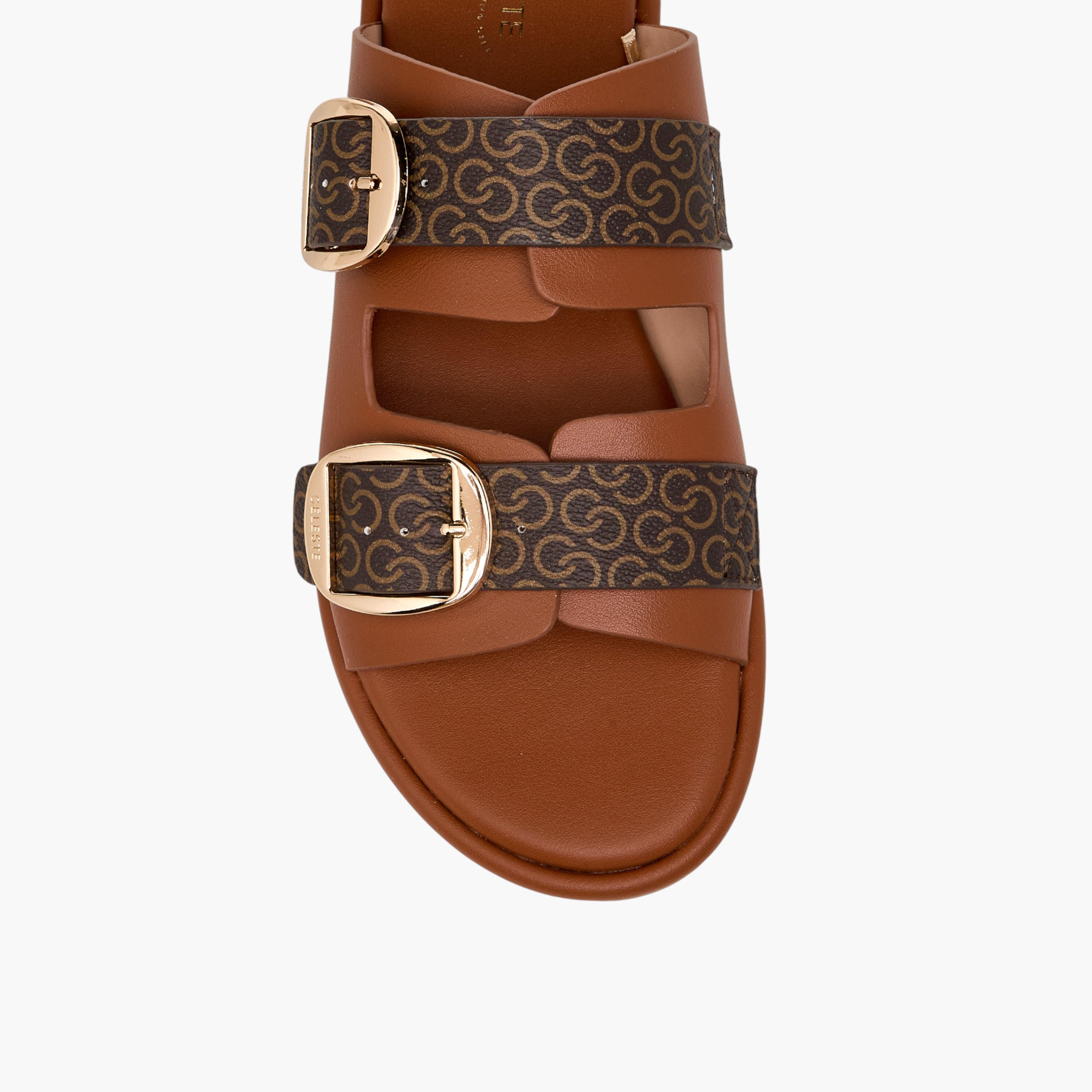 Celeste Women Monogram Print Sandals-women-shoes-flats-sandals-image-4