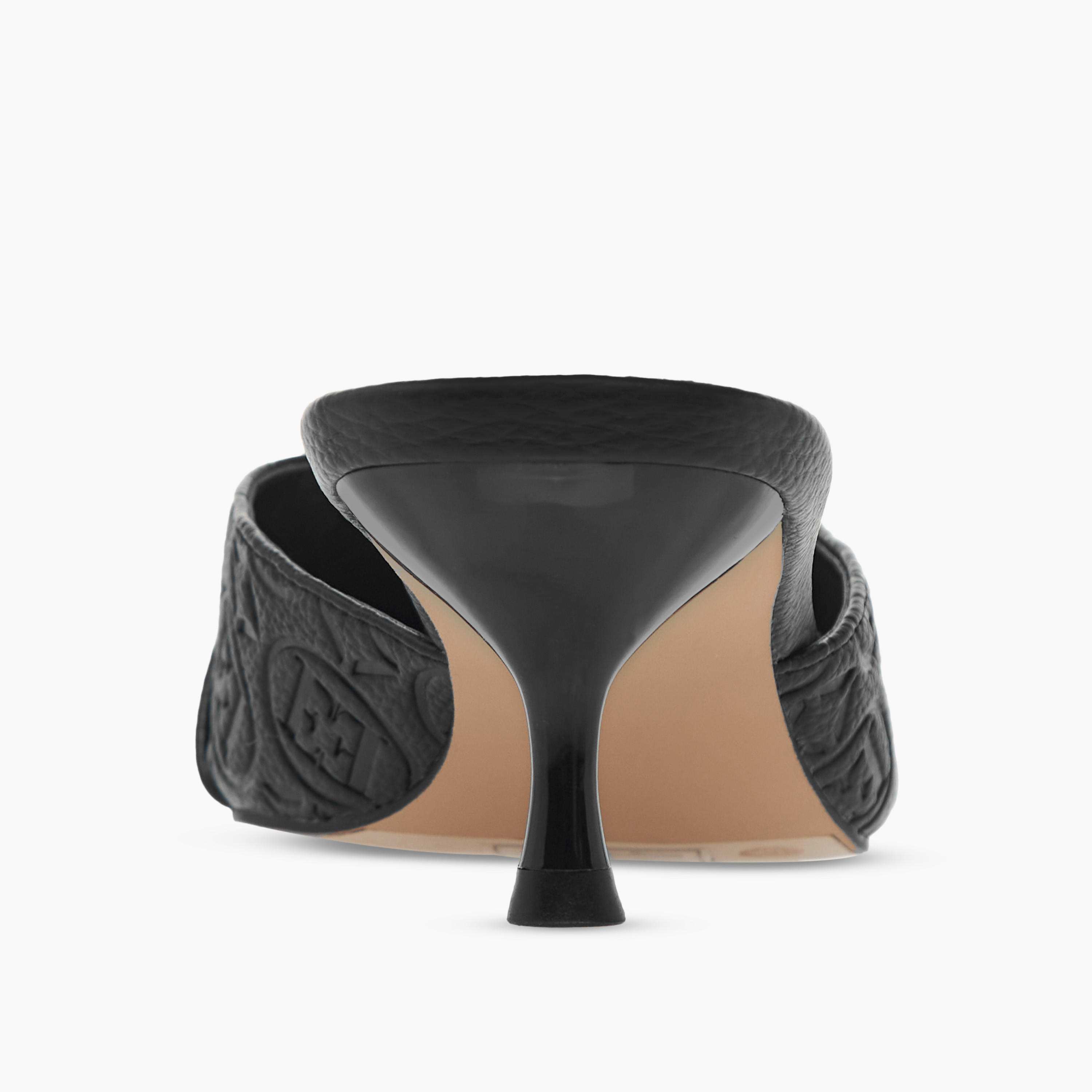 حذاء ميول سهل الارتداء بنقوش مونوجرام وكعب صغير للنساء من إيل-women-shoes-sandals-heeled-image-6