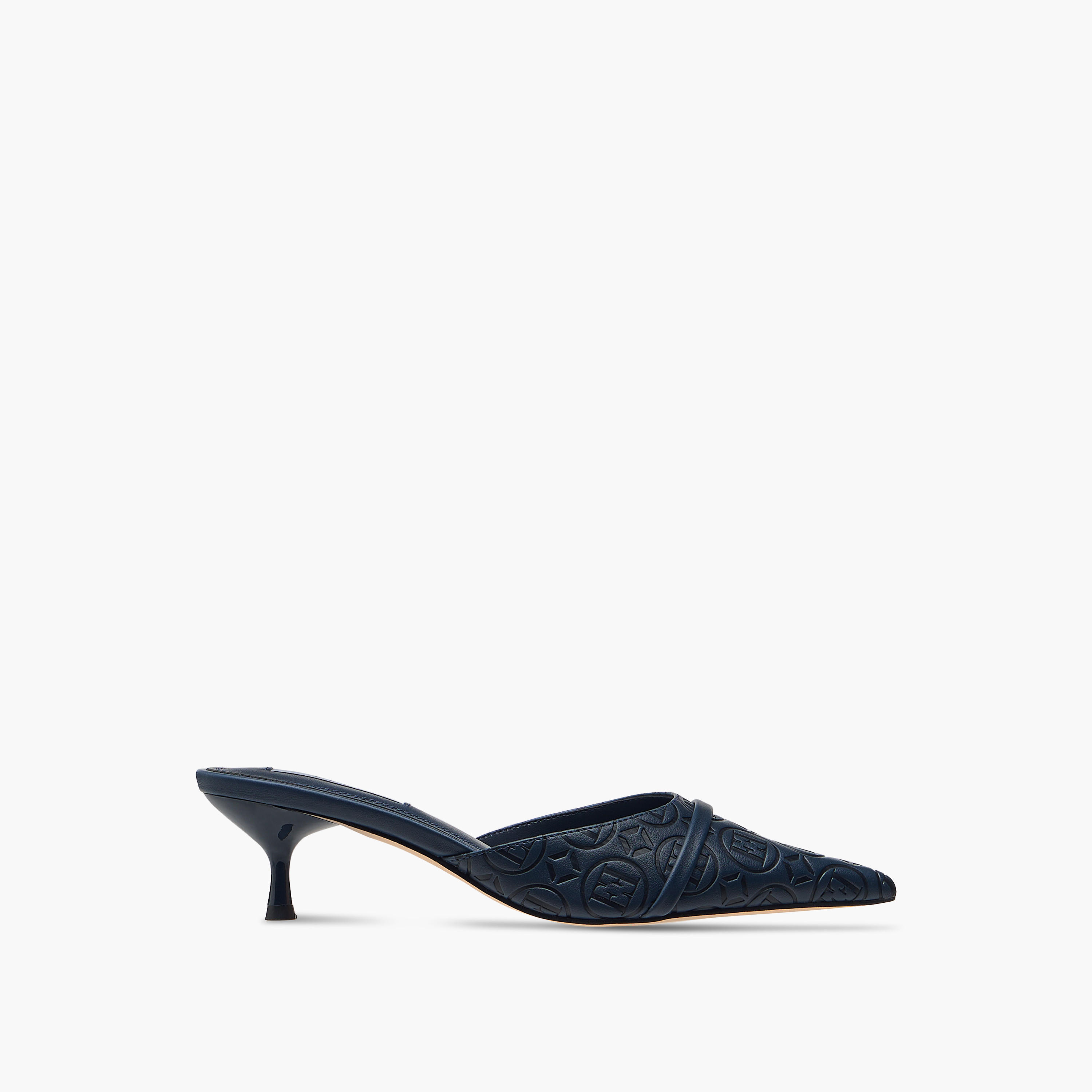 حذاء ميول سهل الارتداء بتفاصيل مونوجرام وكعب صغير للنساء من إيل-women-shoes-sandals-heeled-image-8