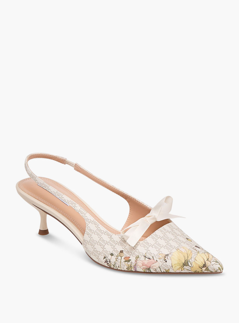 Elle Women's Monogram Print Slingback Shoes with Kitten Heels-women-shoes-heels-image-2