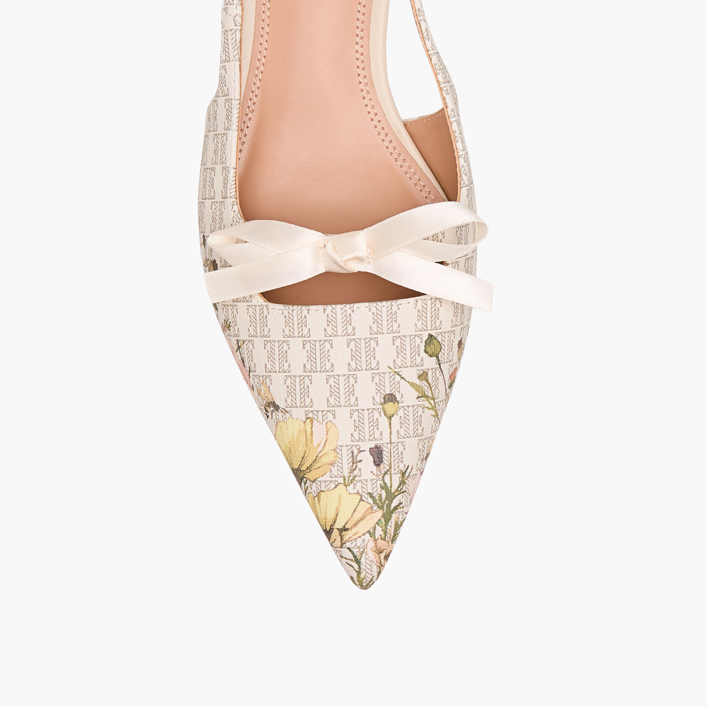 Elle Women's Monogram Print Slingback Shoes with Kitten Heels-women-shoes-heels-image-4