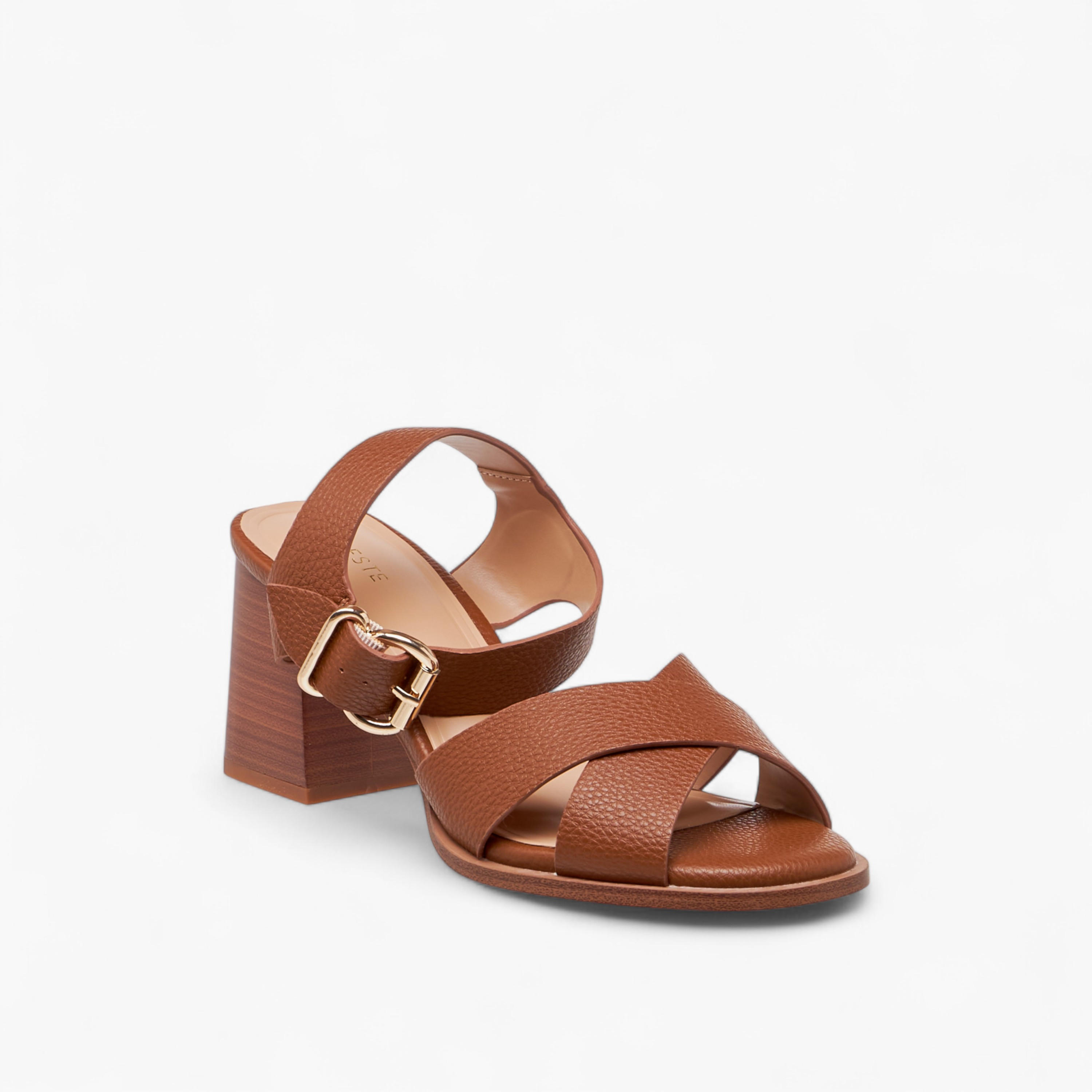 Celeste Women's Strappy Sandals with Block Heels and Buckle Closure-women-shoes-sandals-heeled-image-2