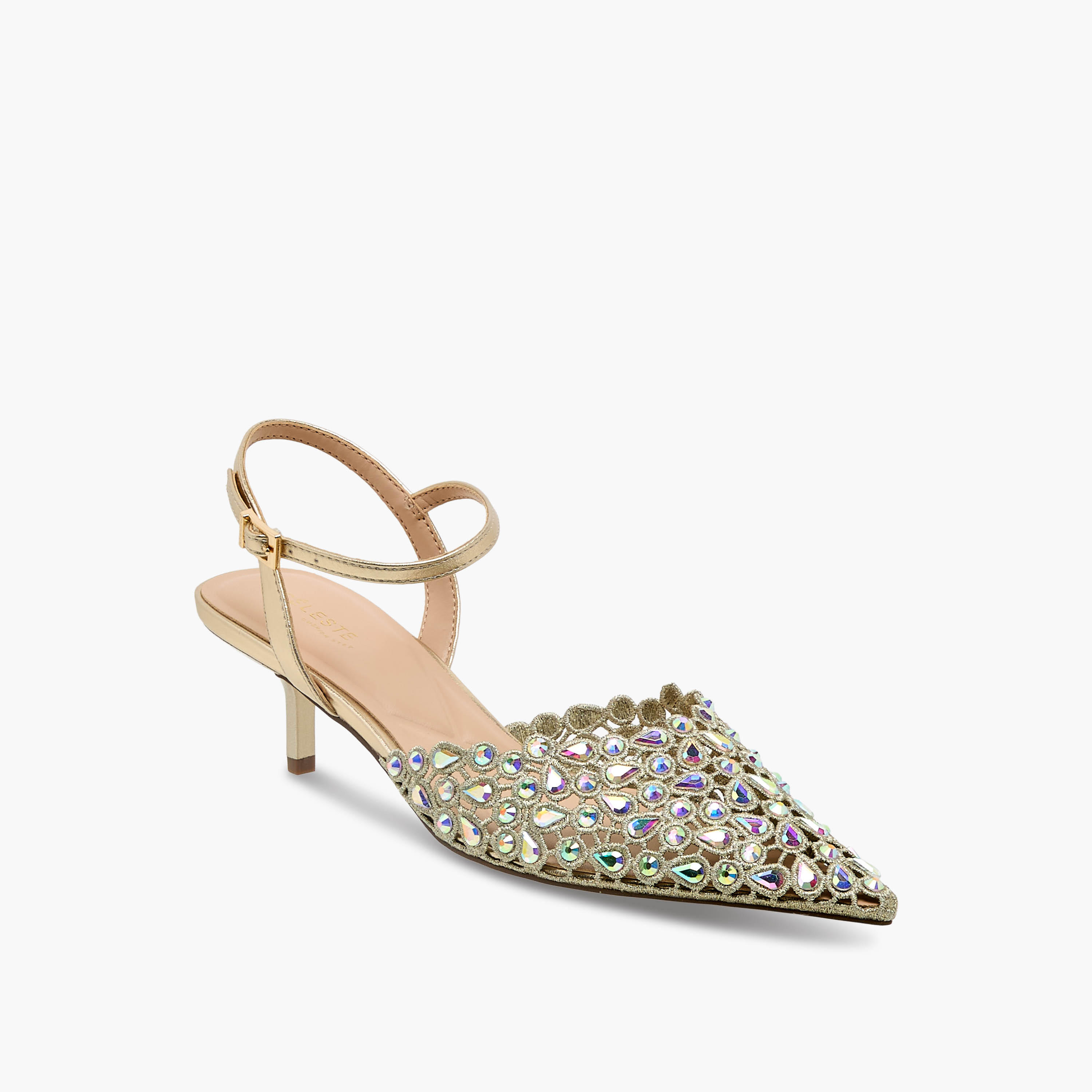 Celeste Women Kitten Heel Pointed Toe Mules-women-shoes-heels-image-2