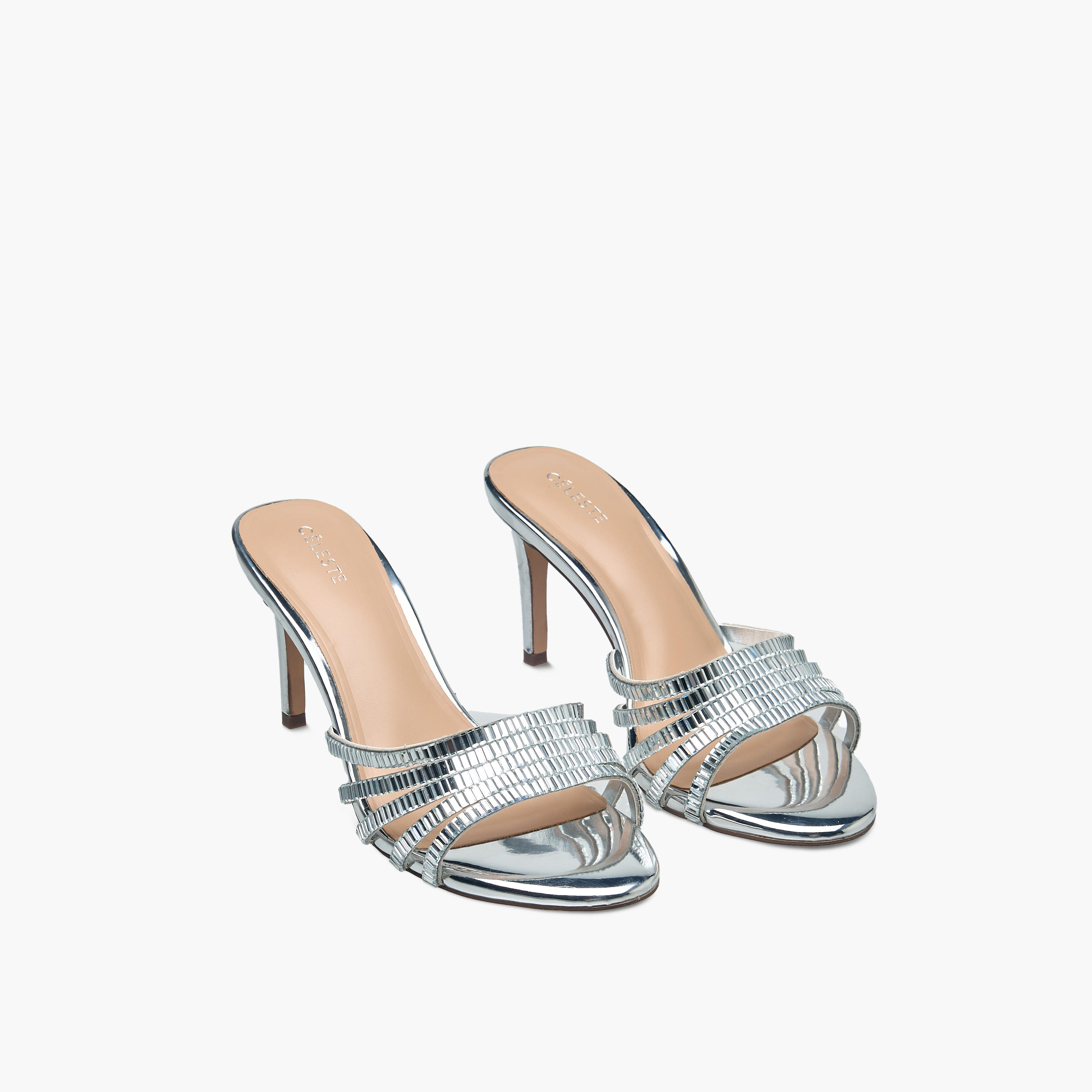 Celeste Women's Embellished Slip-On Sandals with Stiletto Heels-women-shoes-sandals-heeled-image-1