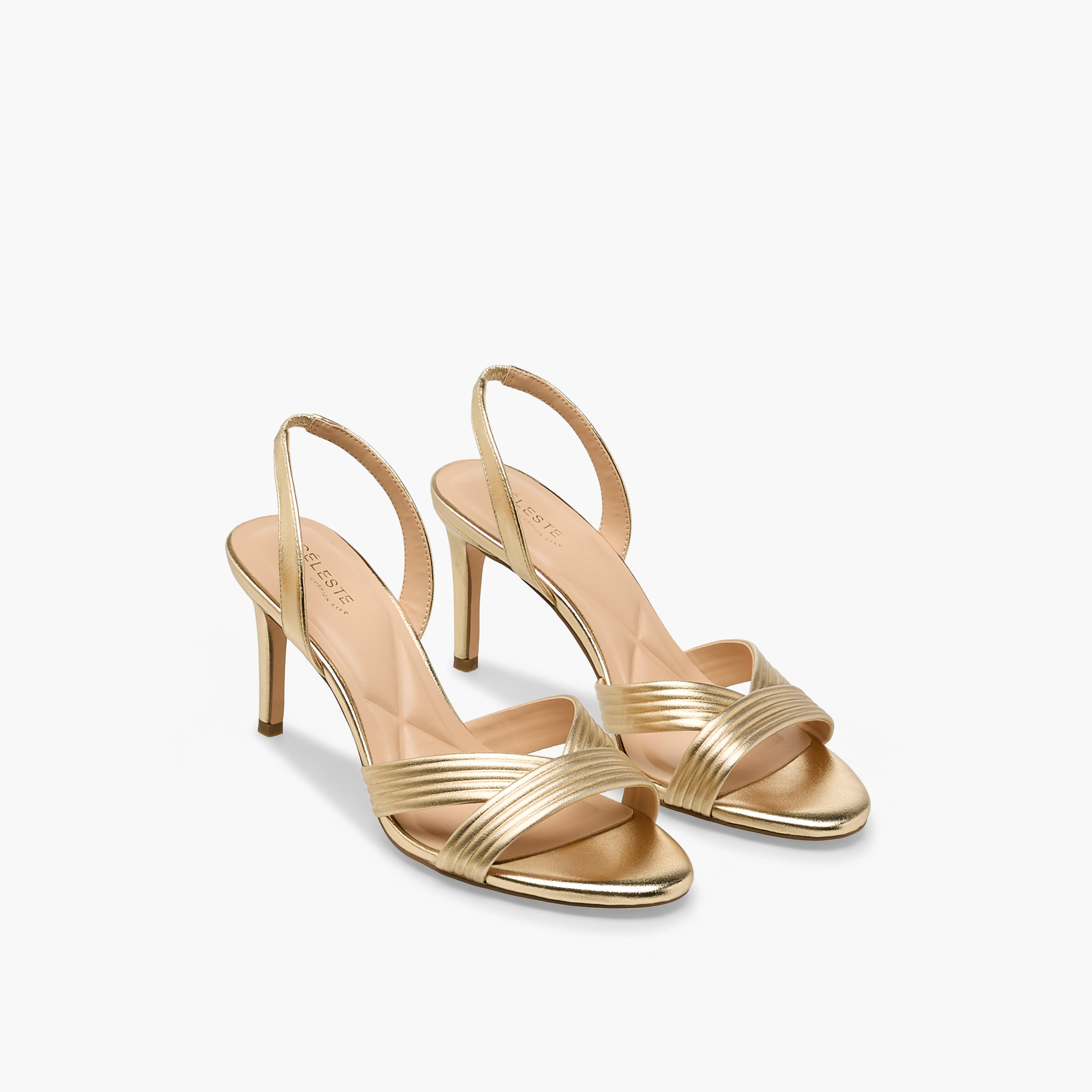 Celeste Women Textured Stiletto Heel Sandals-women-shoes-sandals-heeled-image-1