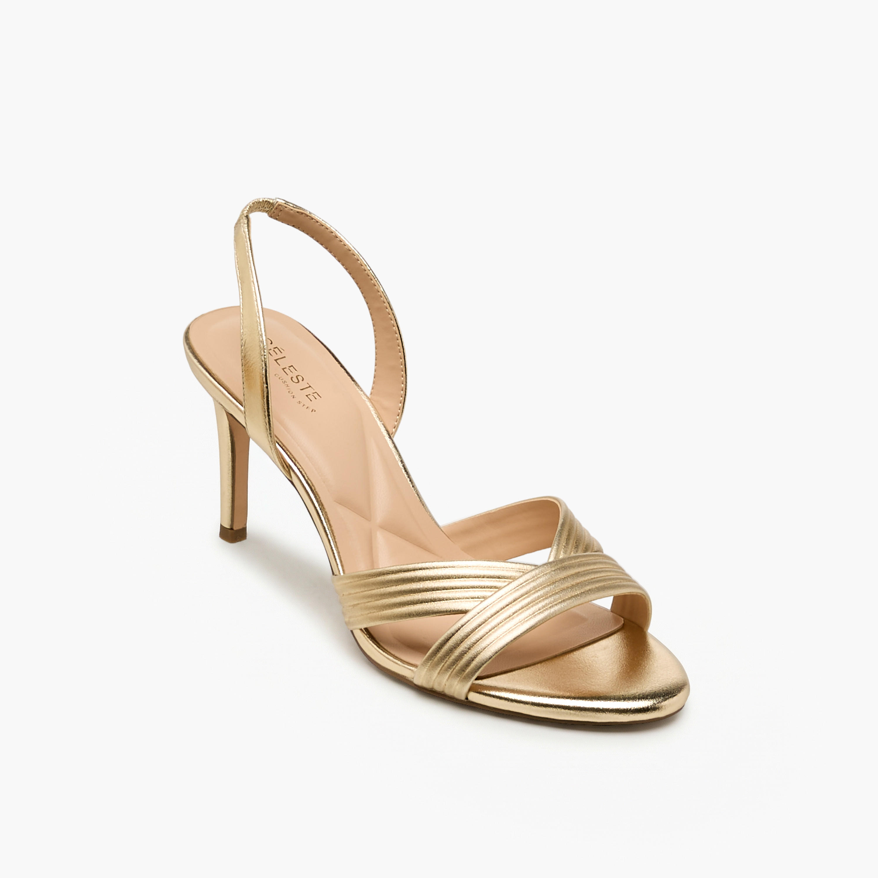 Celeste Women Textured Stiletto Heel Sandals-women-shoes-sandals-heeled-image-2